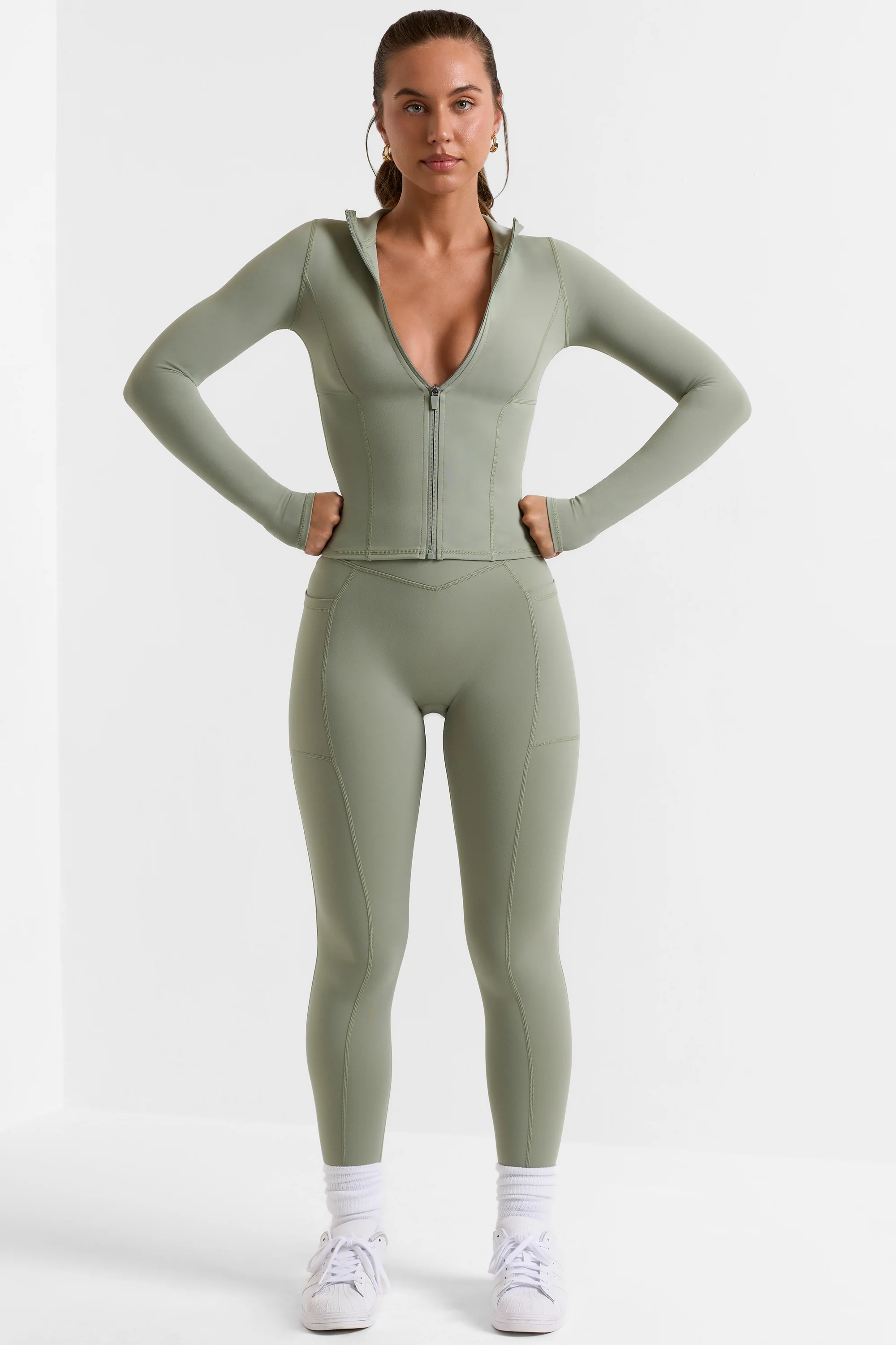 Soft Active Full-Length Leggings in Bamboo Green - Image 4