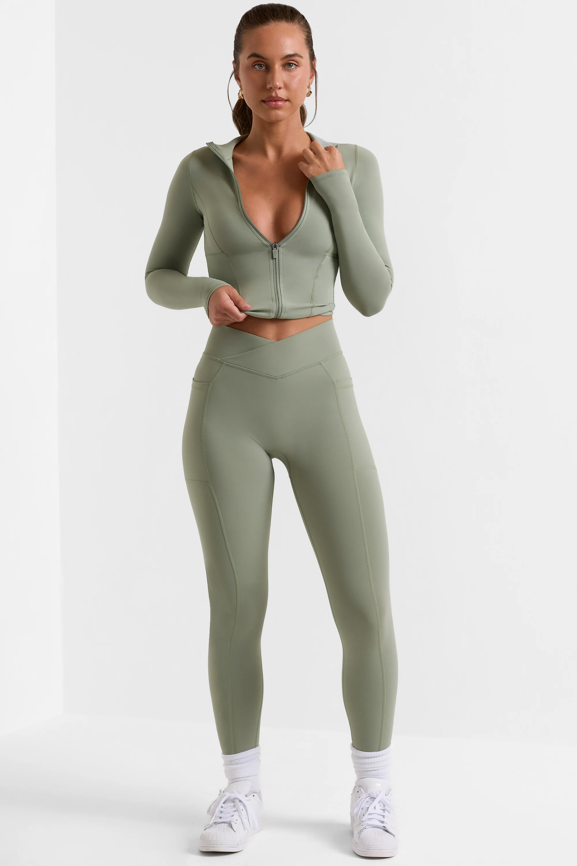 Soft Active Full-Length Leggings in Bamboo Green - Image 6