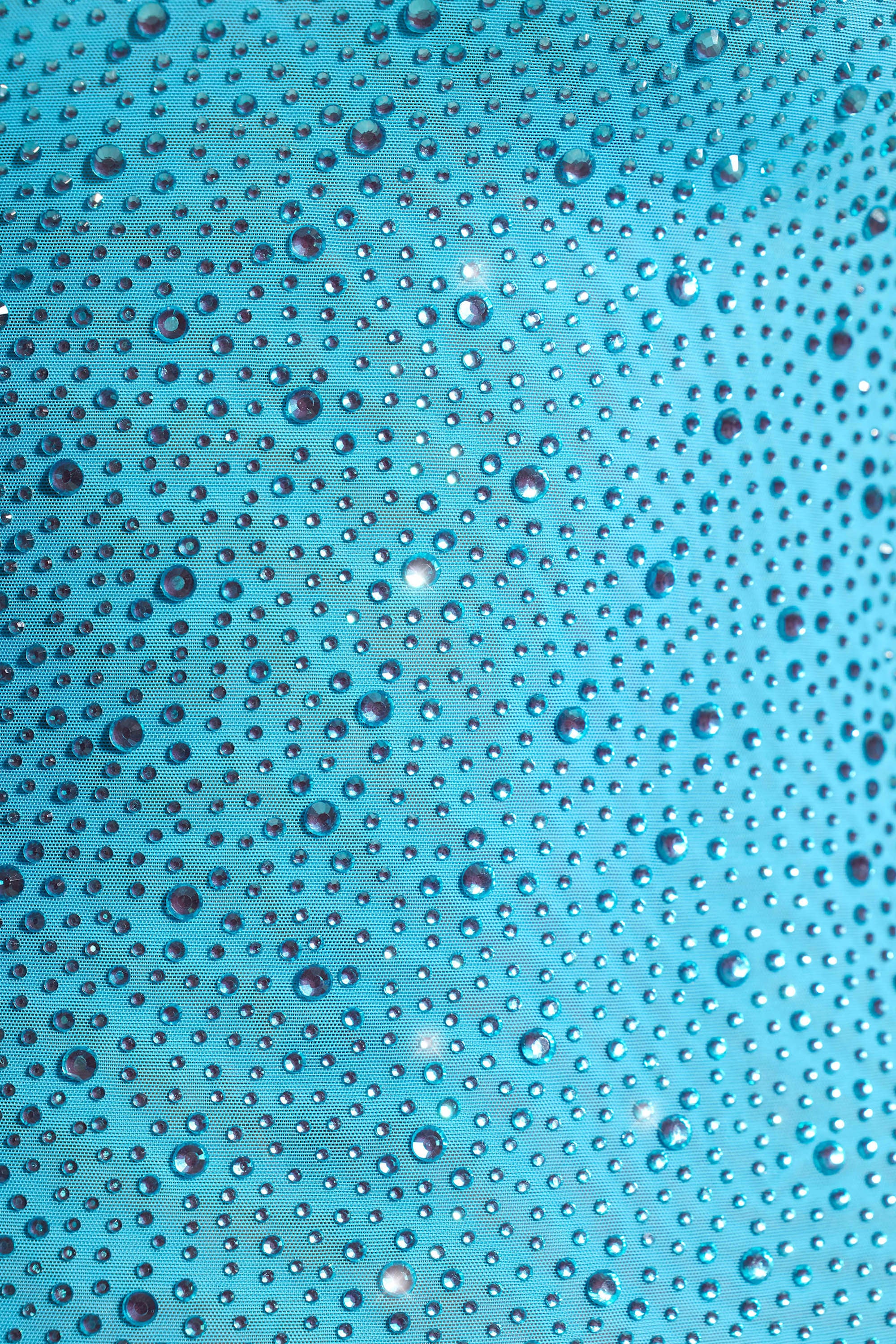 Embellished Bodycon Mini Dress in Aqua Blue - Image 7