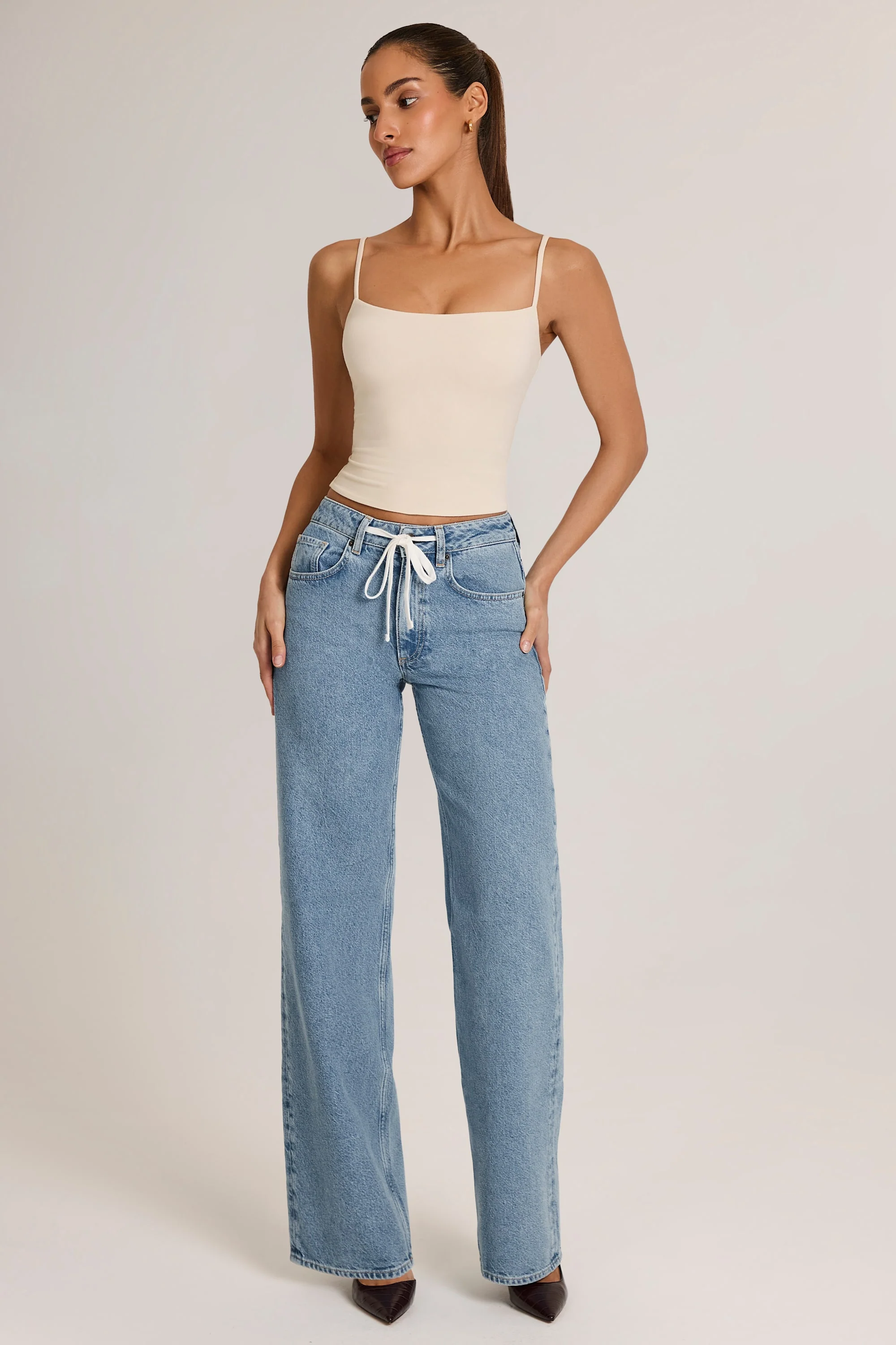 Modal Scoop-Neck Tank Top in Ivory - Image 6