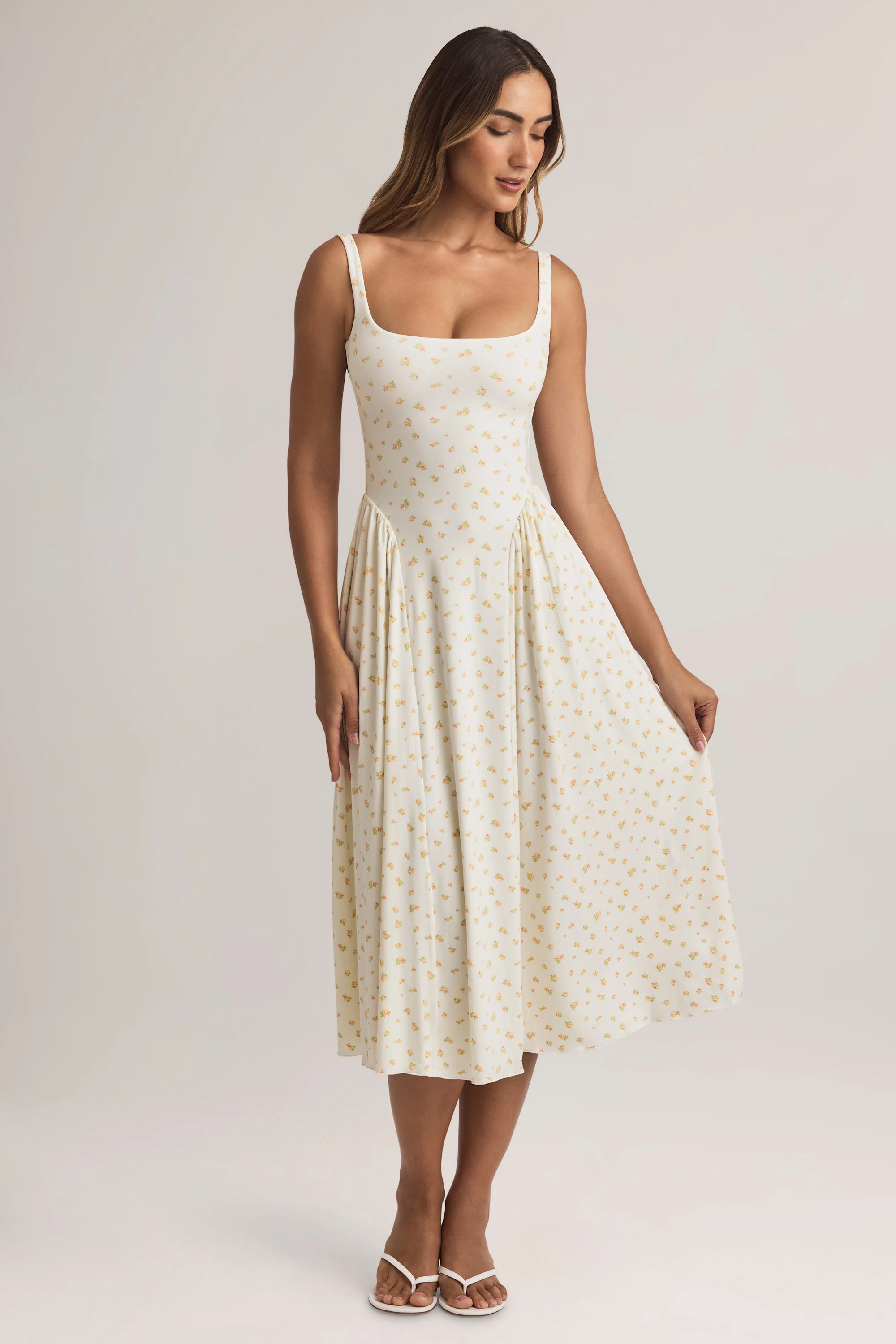 Modal A-Line Midaxi Dress in Floral Print - Image 6