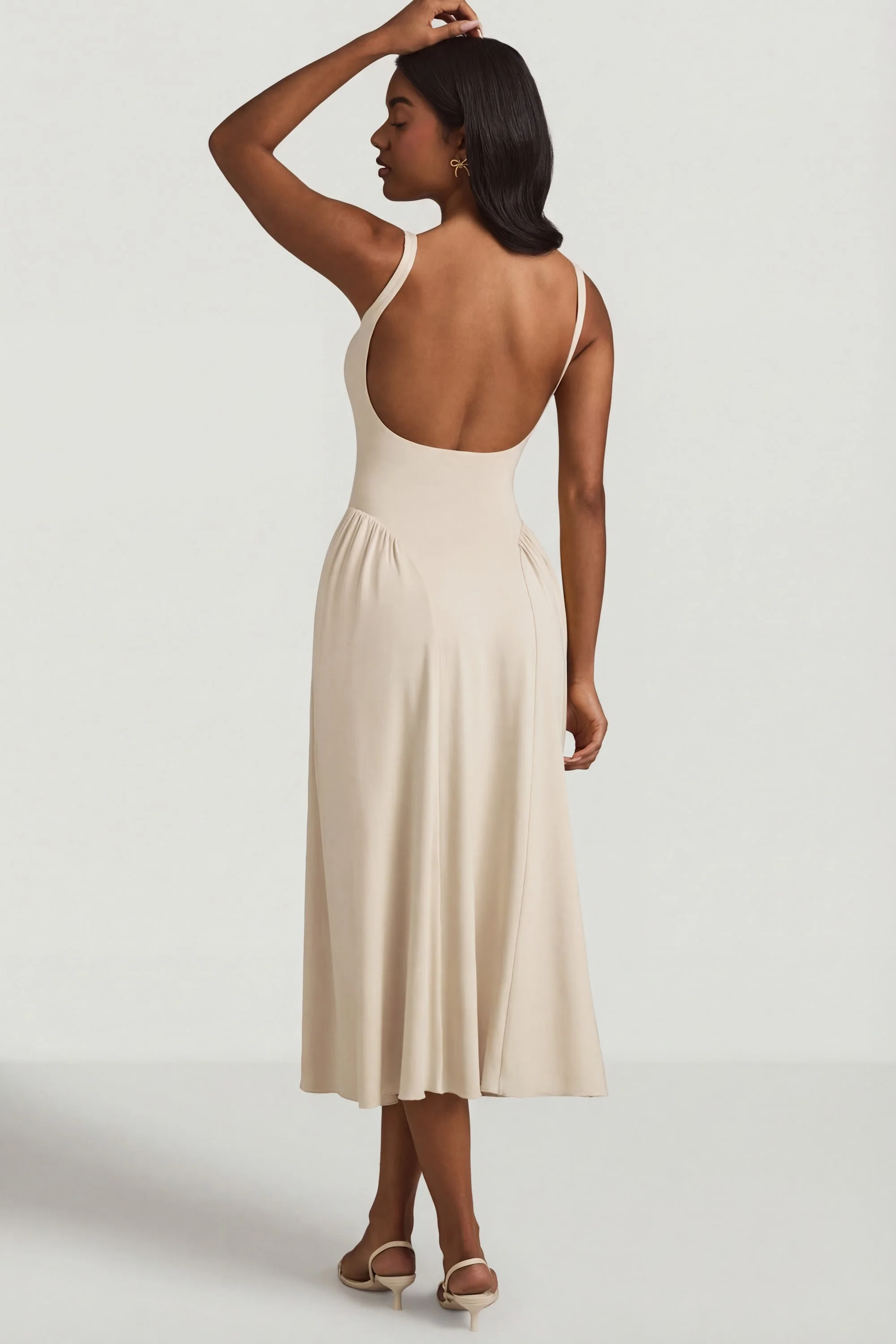 Modal A-Line Midaxi Dress in Ivory - Image 7