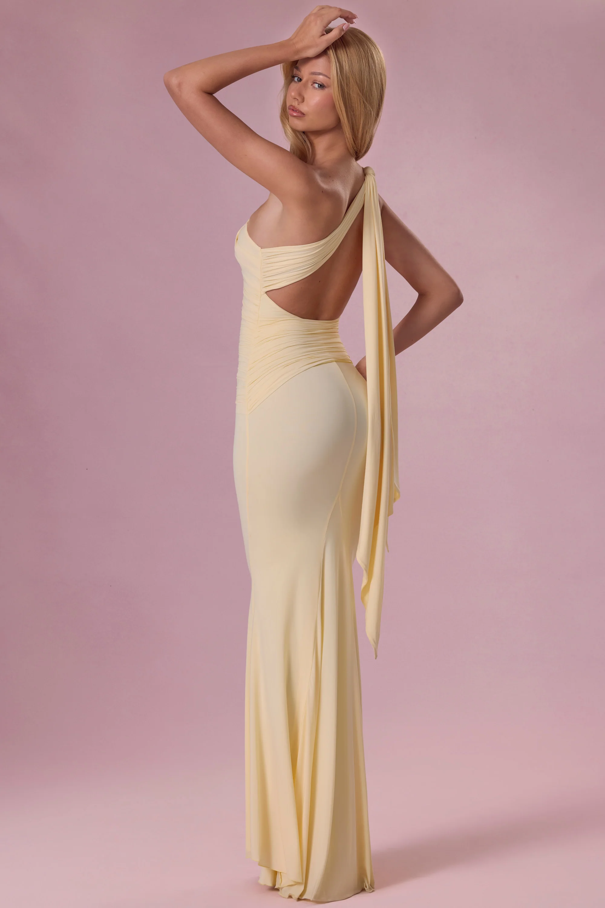 Jersey Bridesmaid Dress in Butter - Image 2