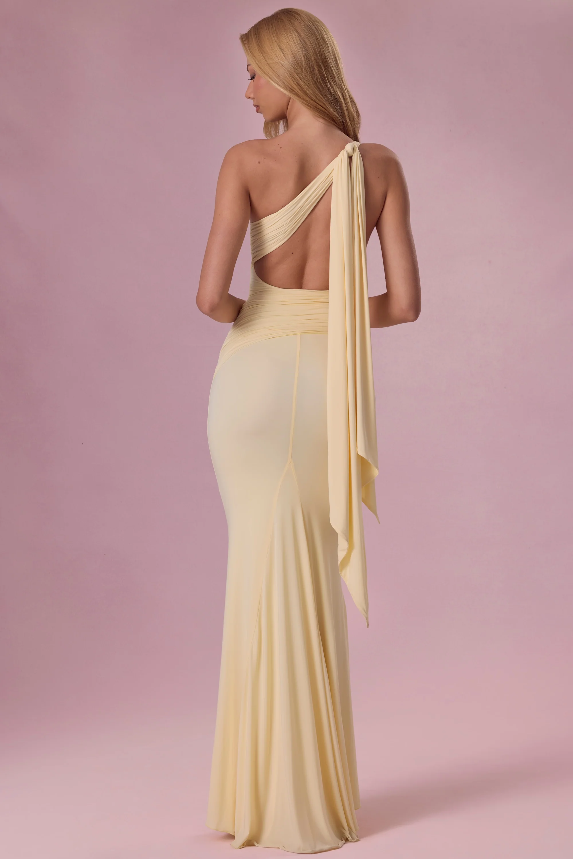 Jersey Bridesmaid Dress in Butter - Image 5