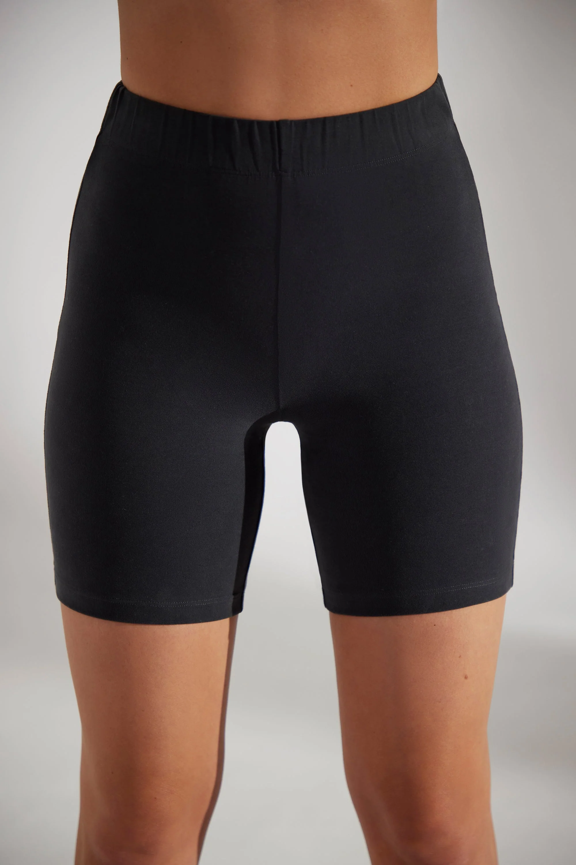 Soft Cotton Biker Shorts in Black - Image 6