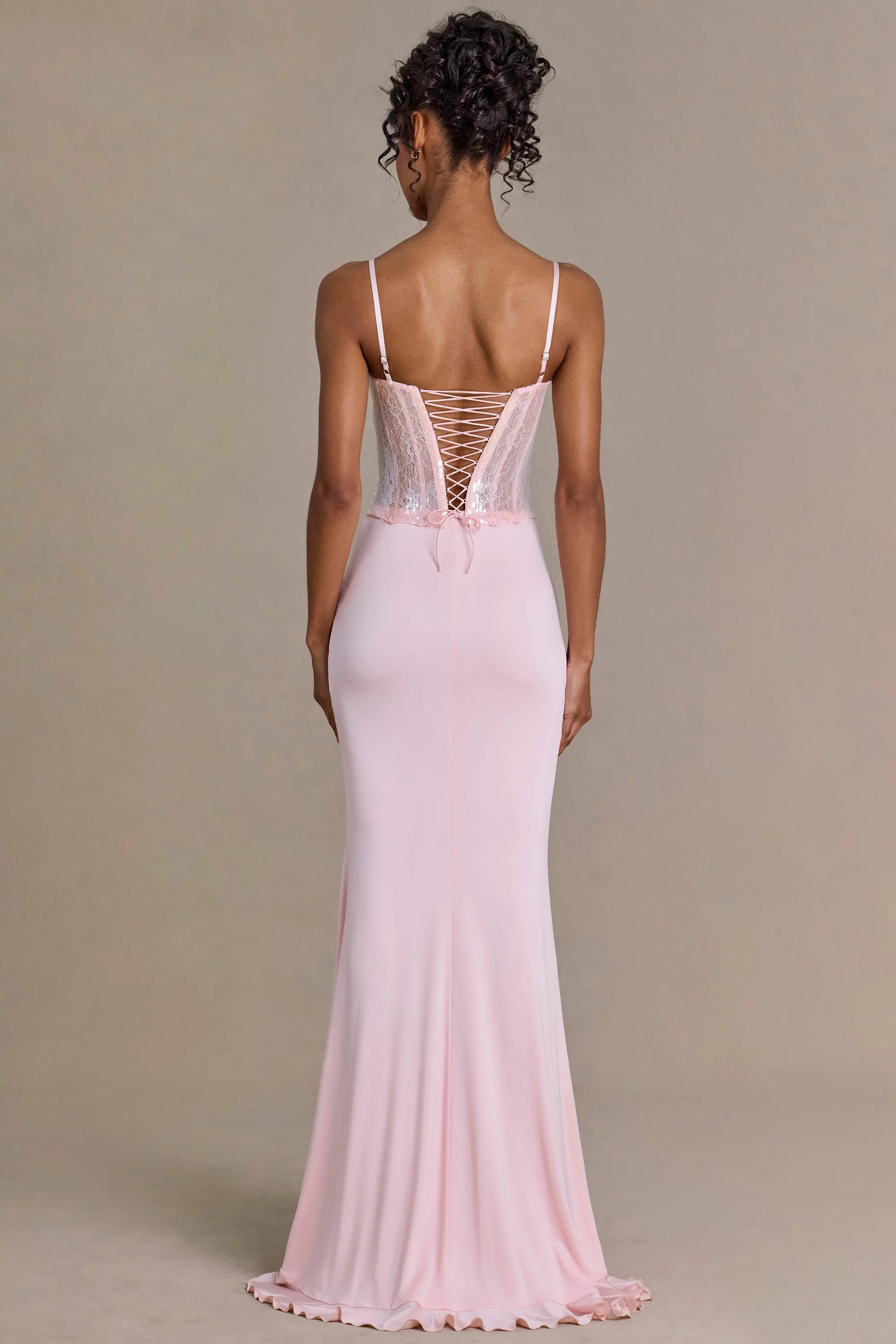 Embellished Lace Corset Gown in Blossom - Image 6