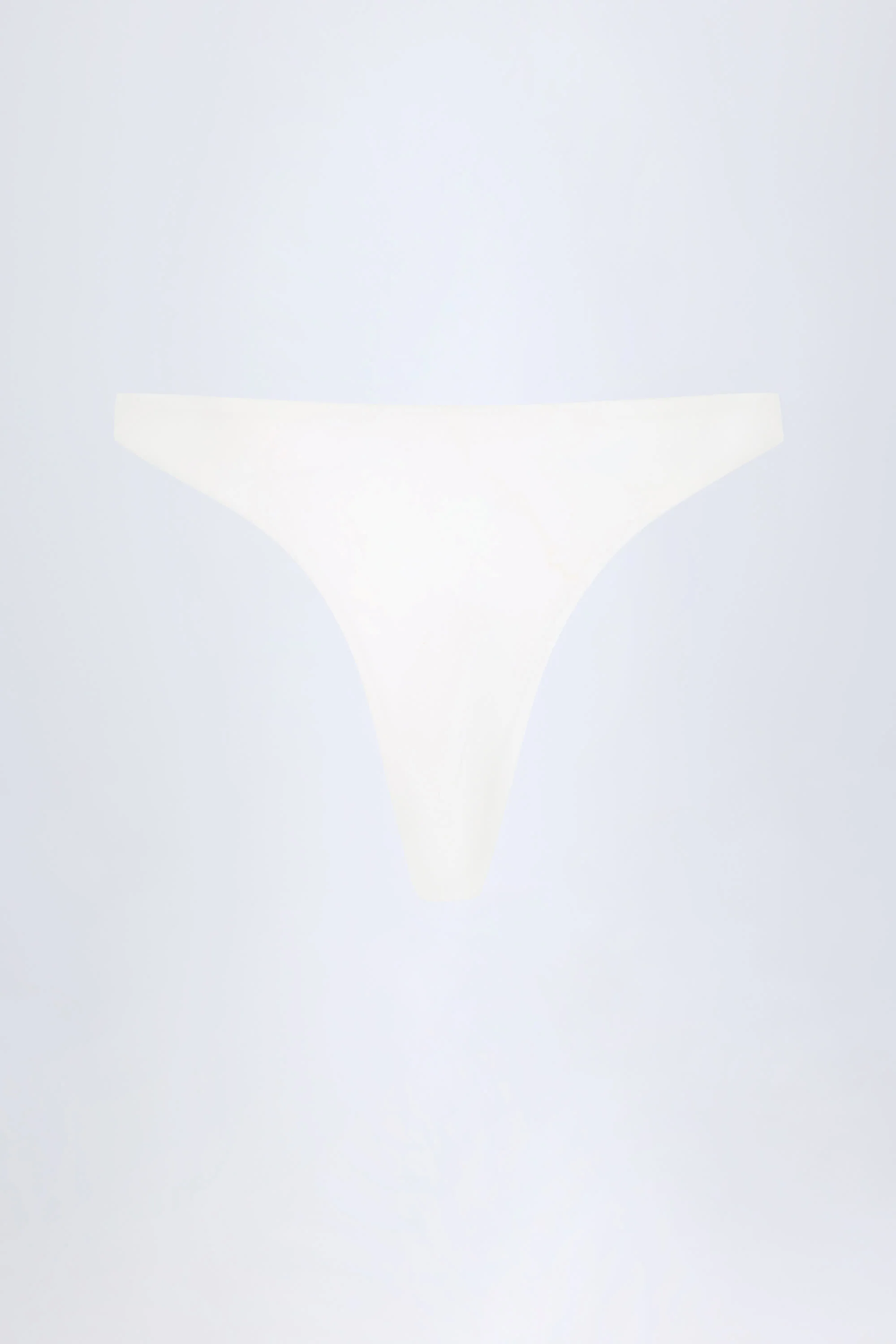 Hardware-Detail Cheeky Bikini Bottoms in White - Image 4