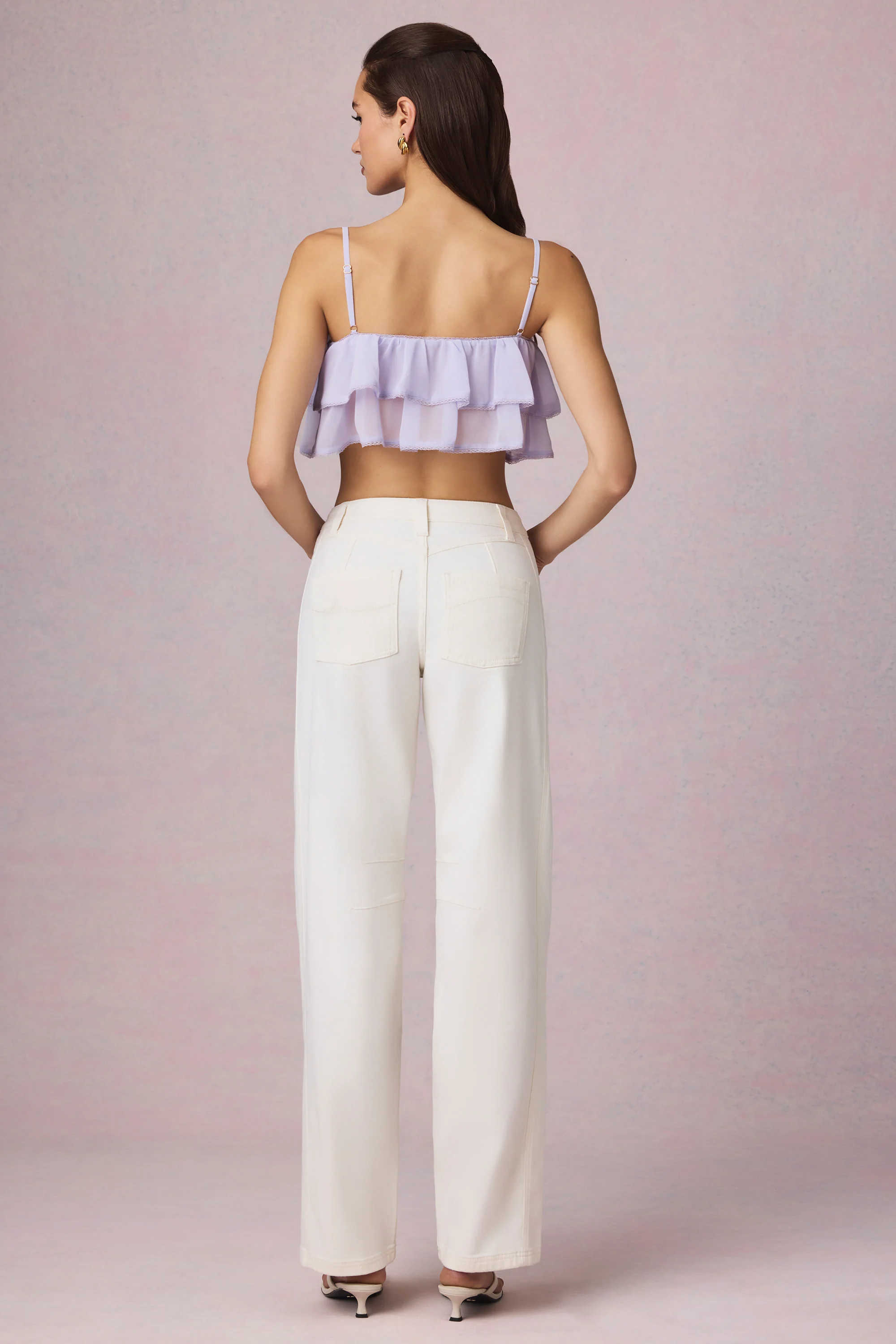 Mid-Rise Barrel-Leg Jeans in Ecru Wash - Image 6