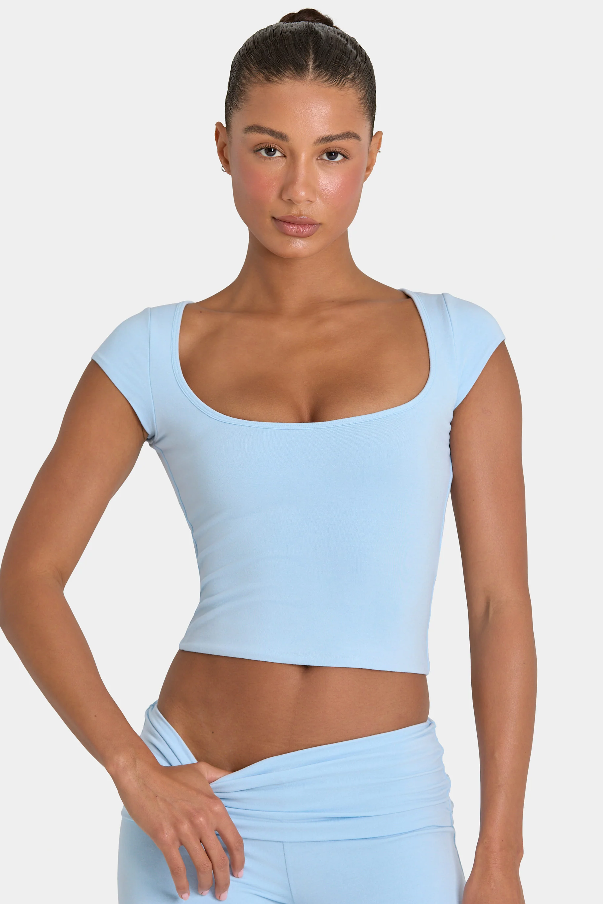 ButterCloud™ Crop Top in Sky - Image 5