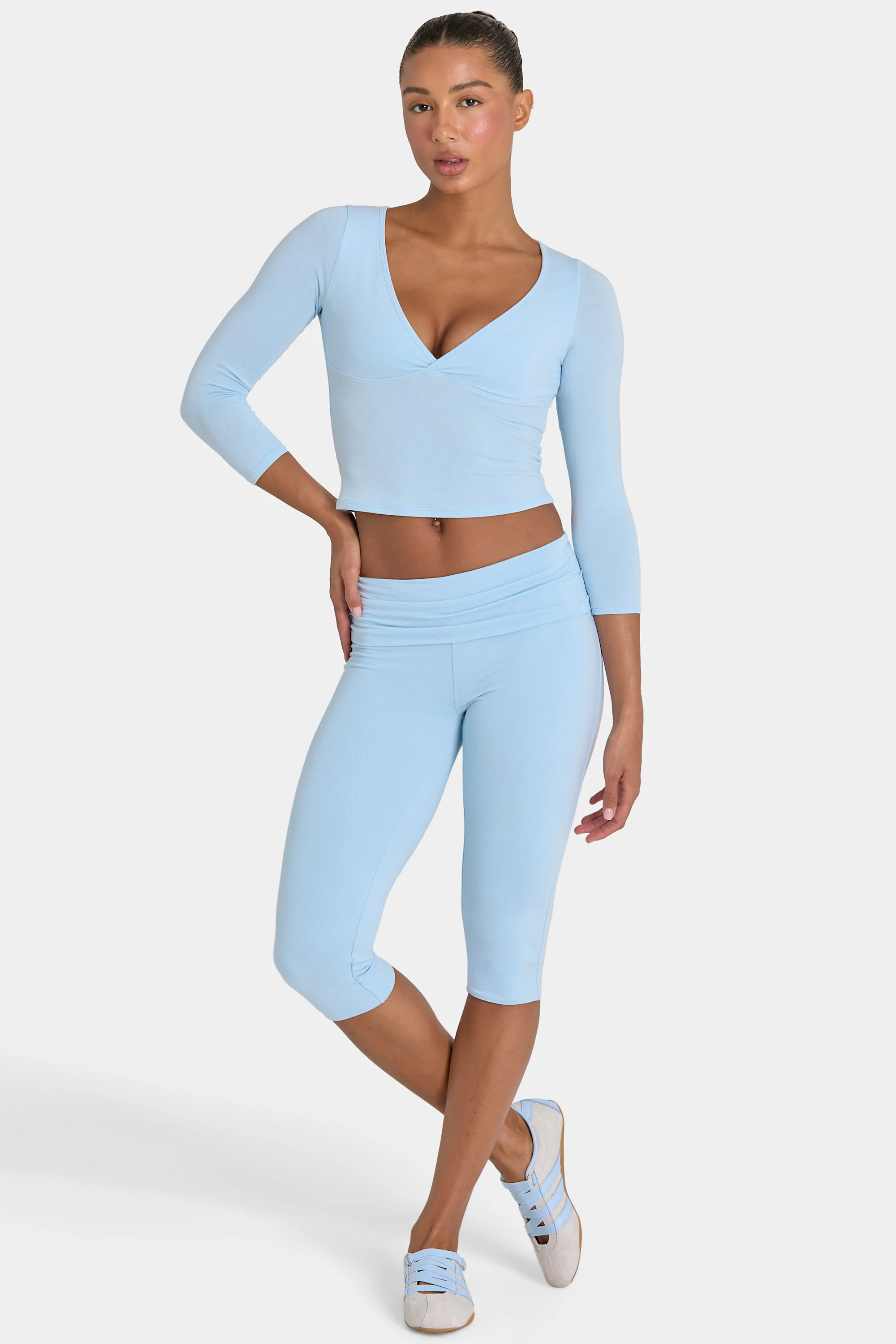 ButterCloud™ Capri Leggings in Sky - Image 4