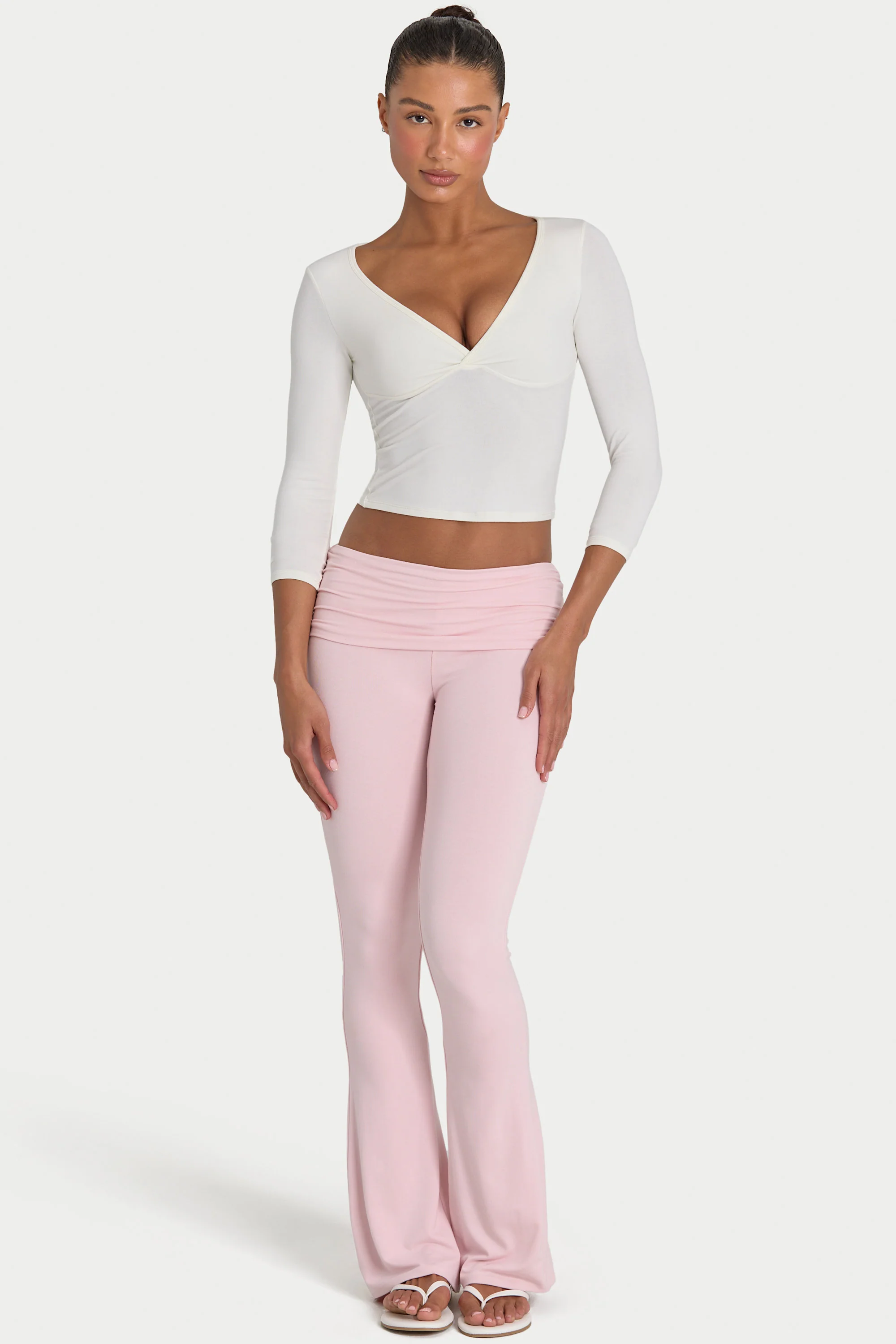 ButterCloud™ Flared Leggings in Blush - Image 4