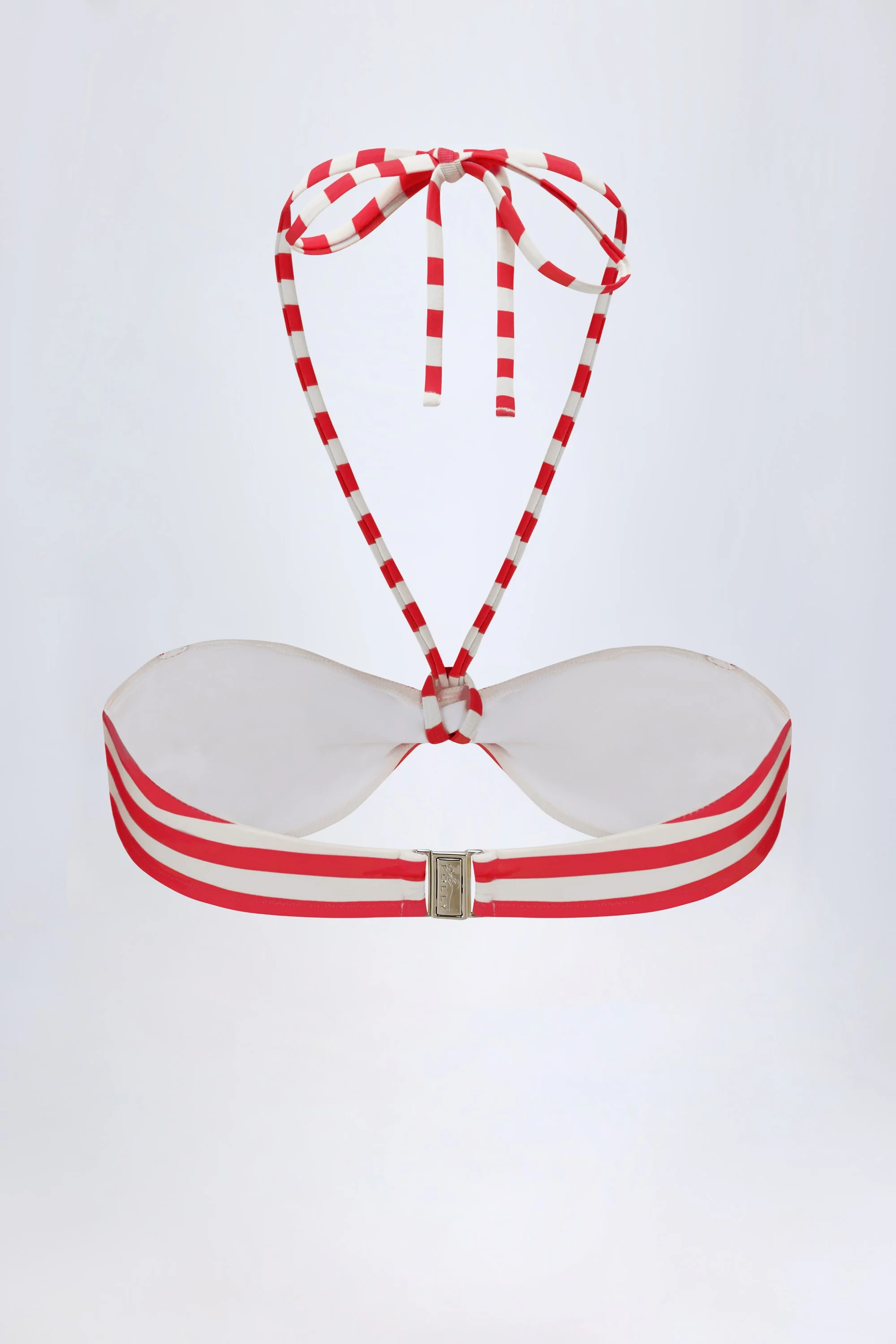 Multiway Bikini Top in Cherry Red Stripe - Image 7