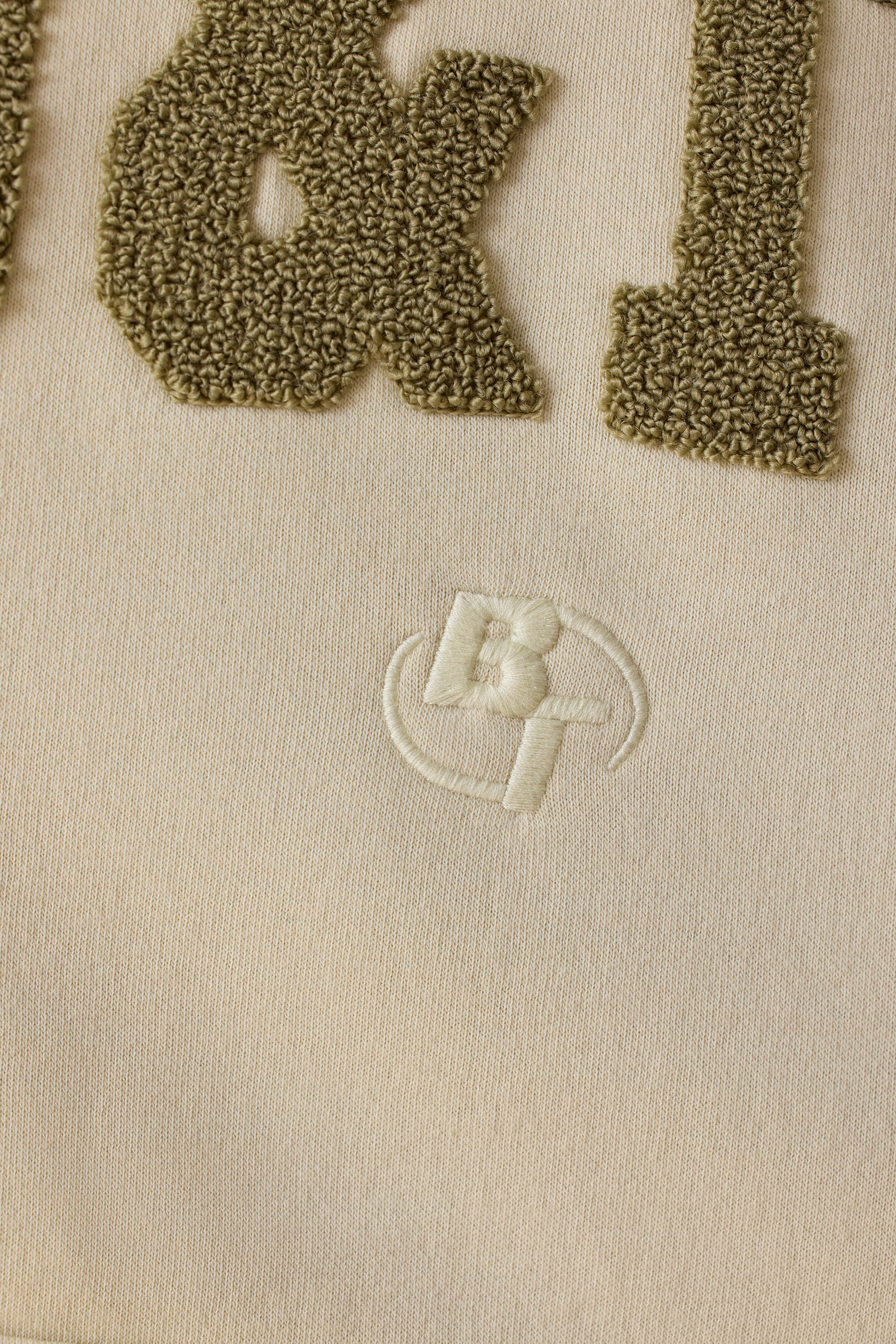 Oversized Hooded Sweatshirt in Bone - Image 4
