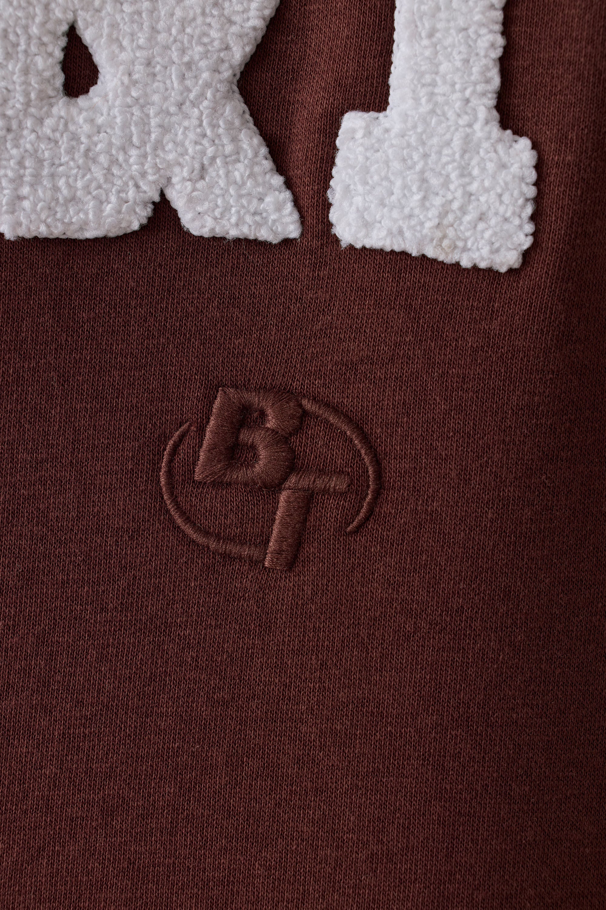 Oversized Hooded Sweatshirt in Mahogany - Image 4