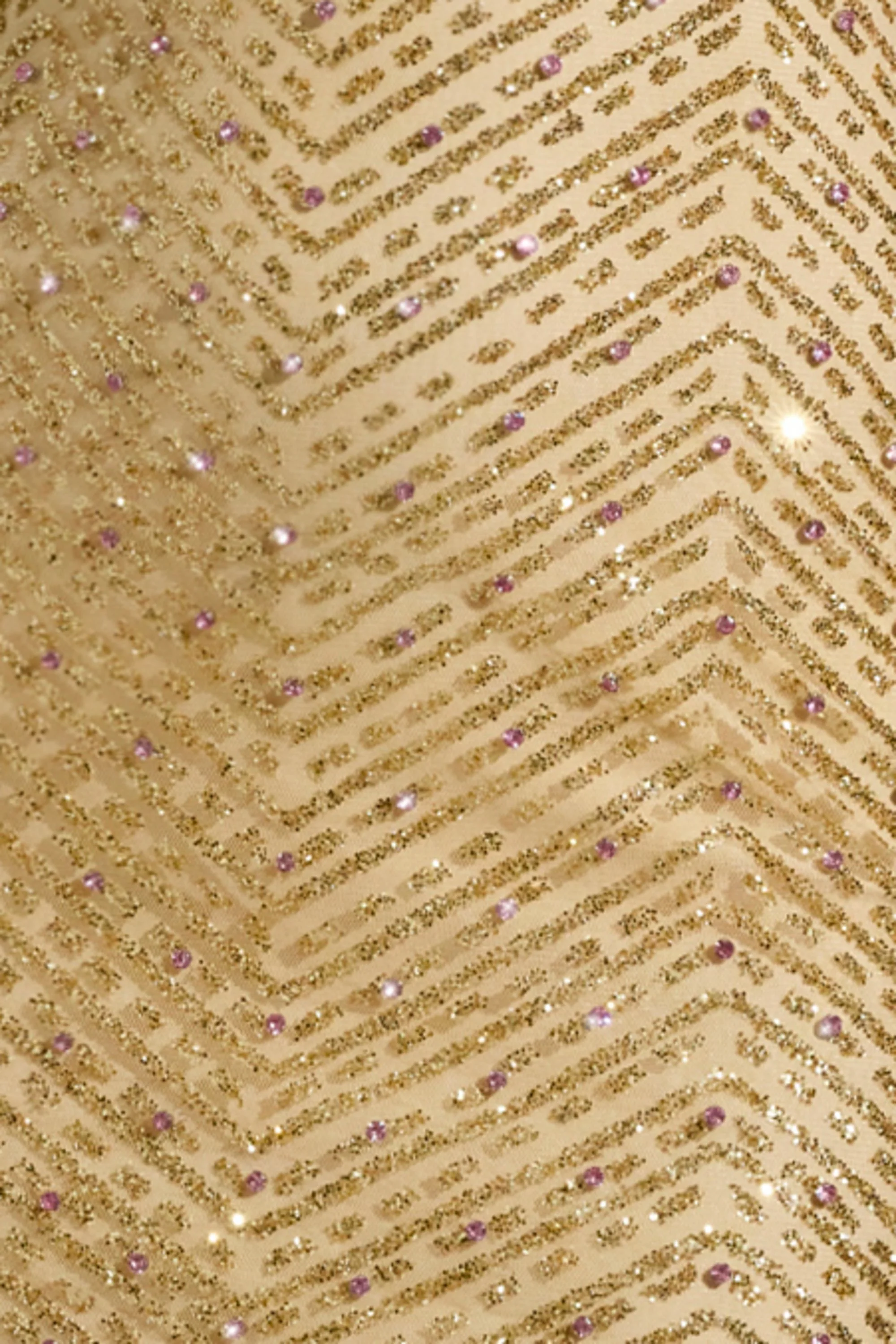 Embellished Cowl-Neck Maxi Dress in Gold - Image 4