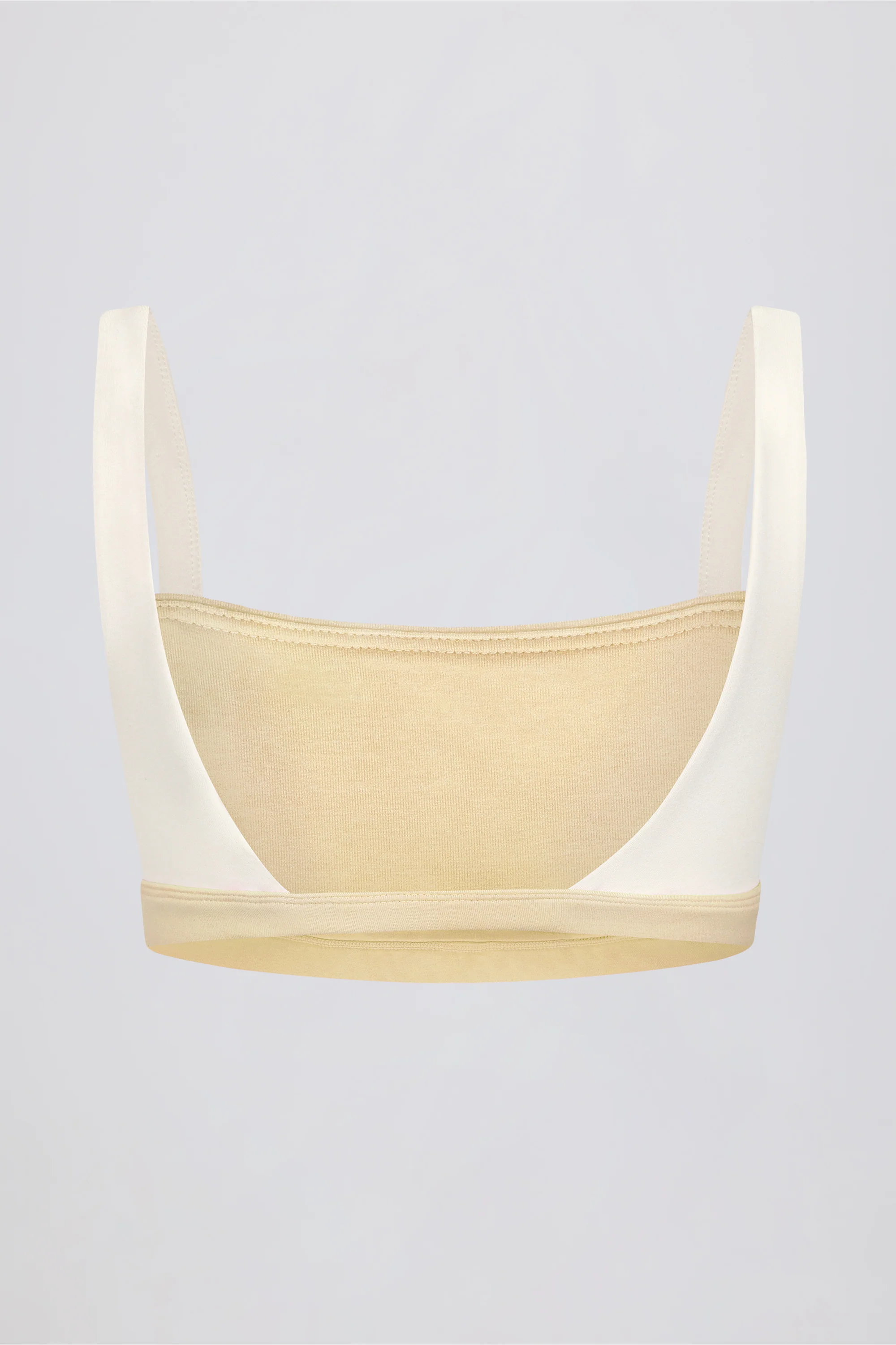 Contrast Sports Bra in Lemon Marl - Image 7