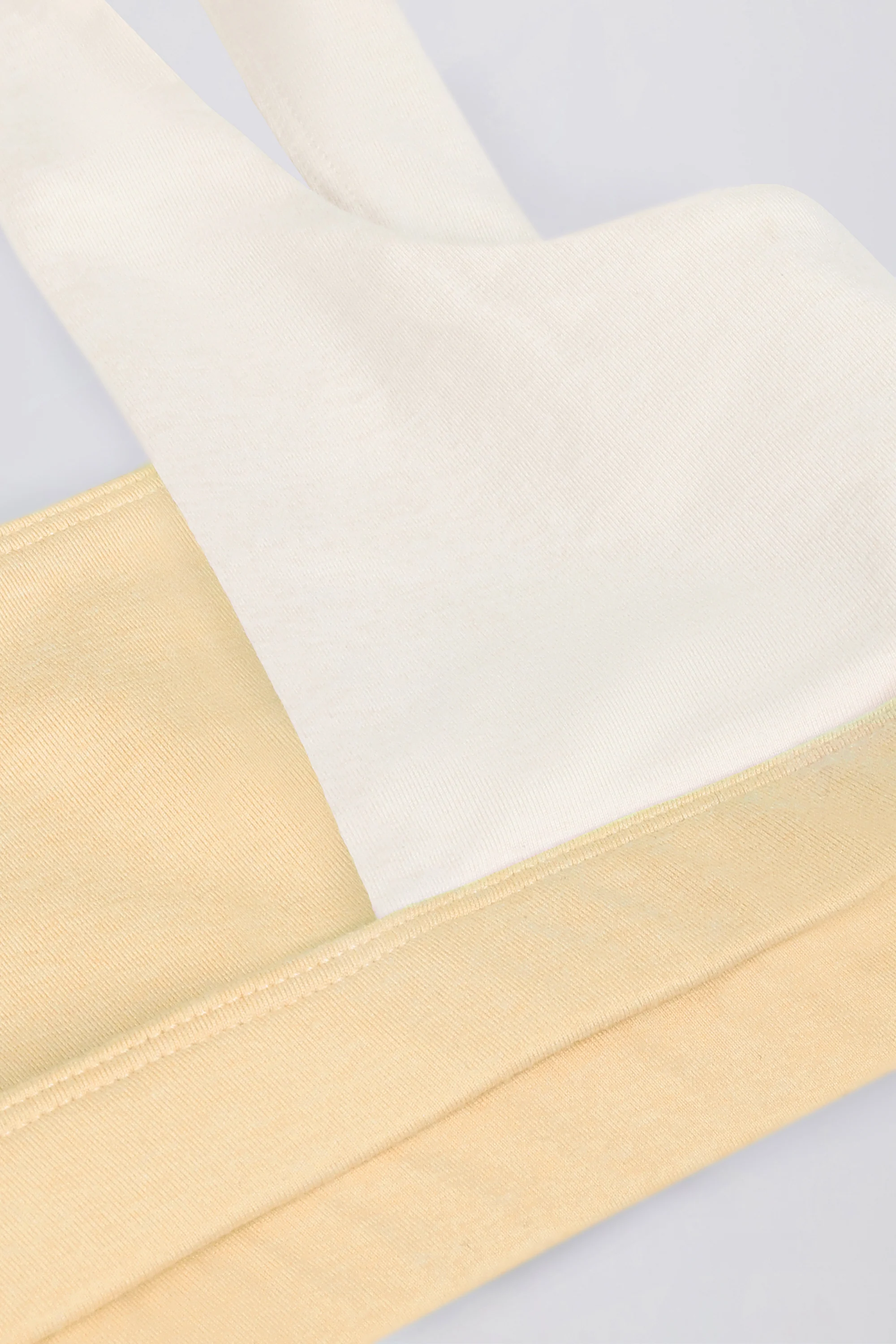 Contrast Sports Bra in Lemon Marl - Image 9
