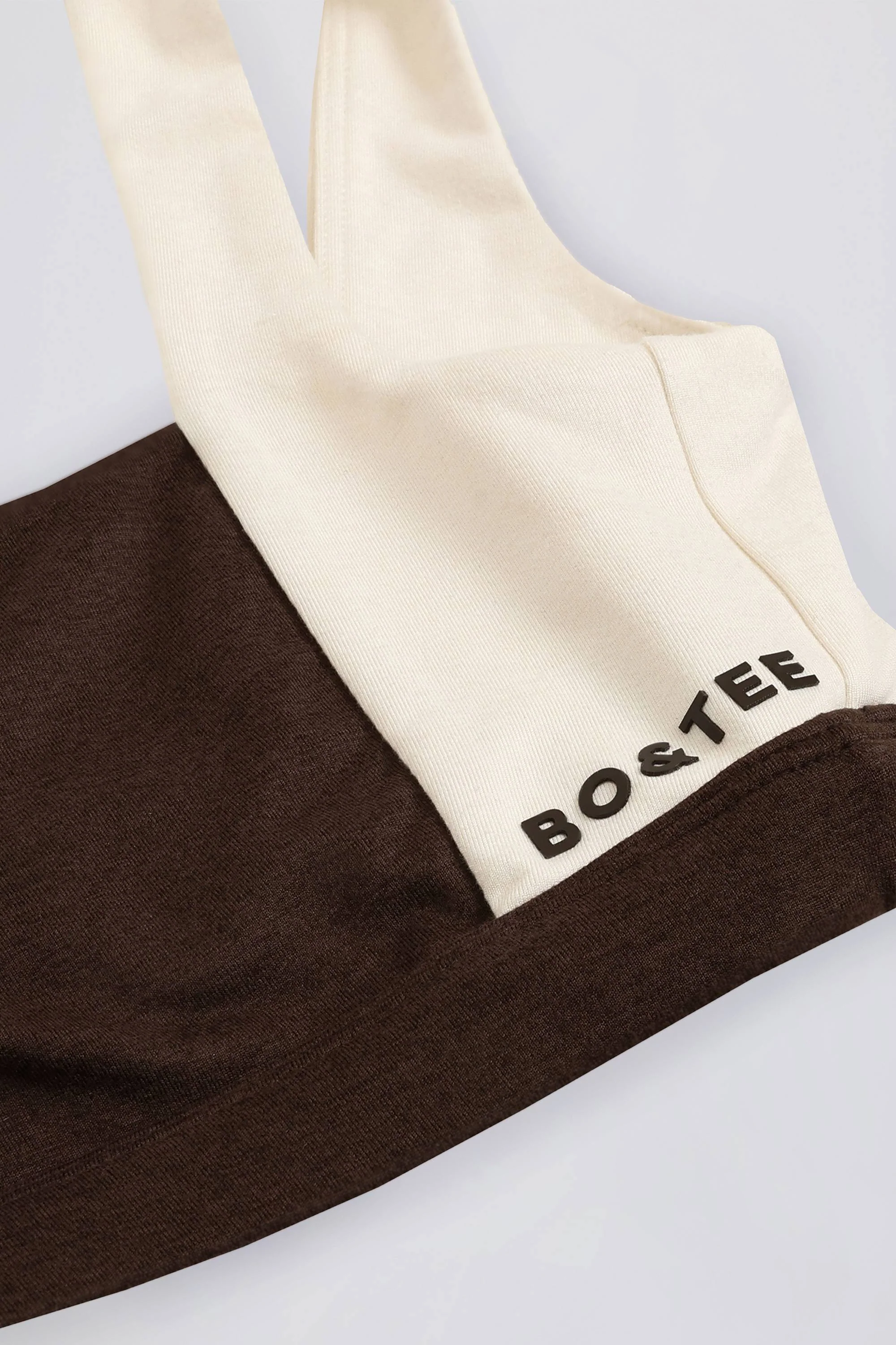 Contrast Sports Bra in Pecan Marl - Image 8