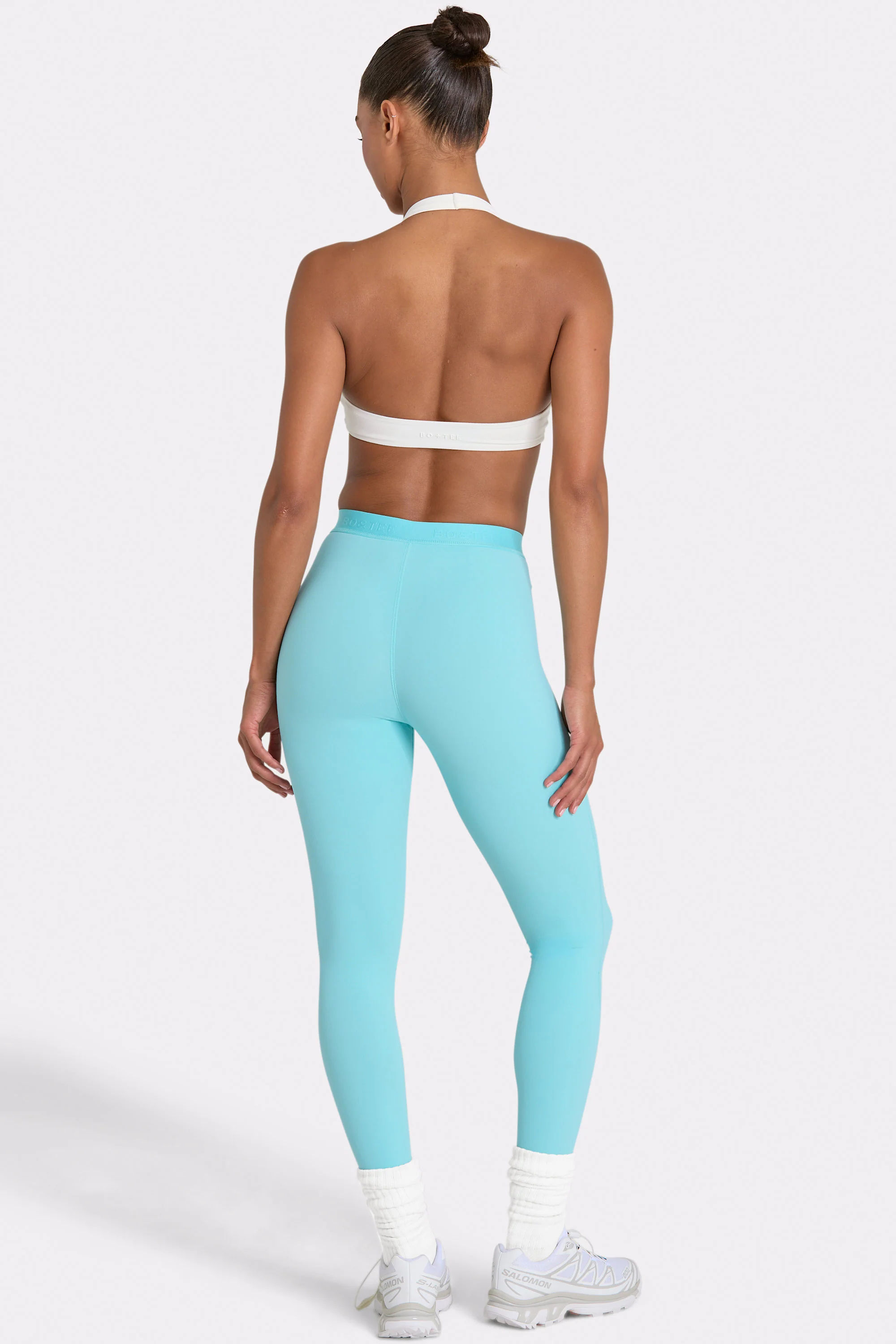 Soft Active Leggings in Aqua - Image 2