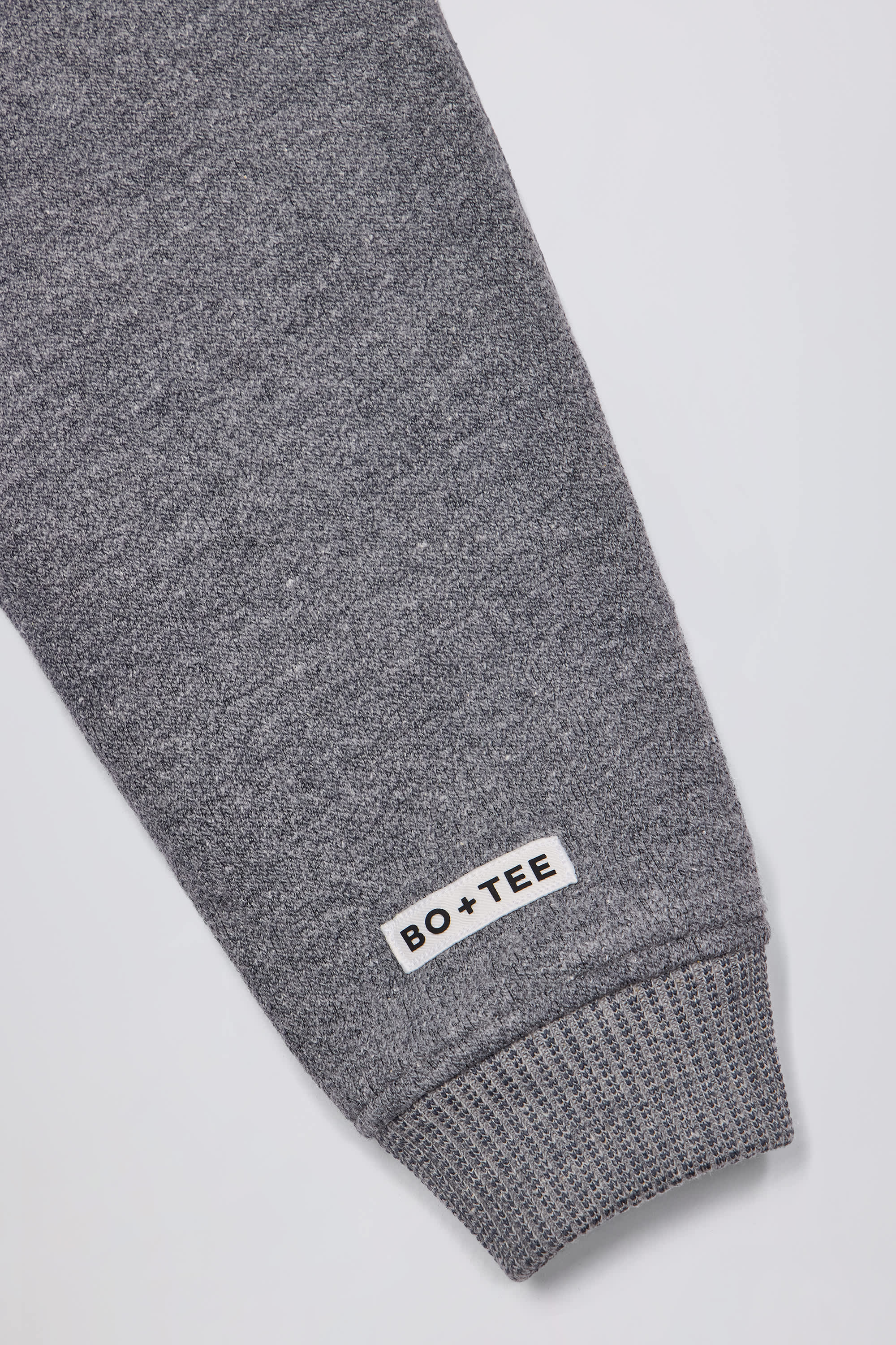 Terry Cotton Zip-Up Cropped Hoodie in Dark Grey - Image 6