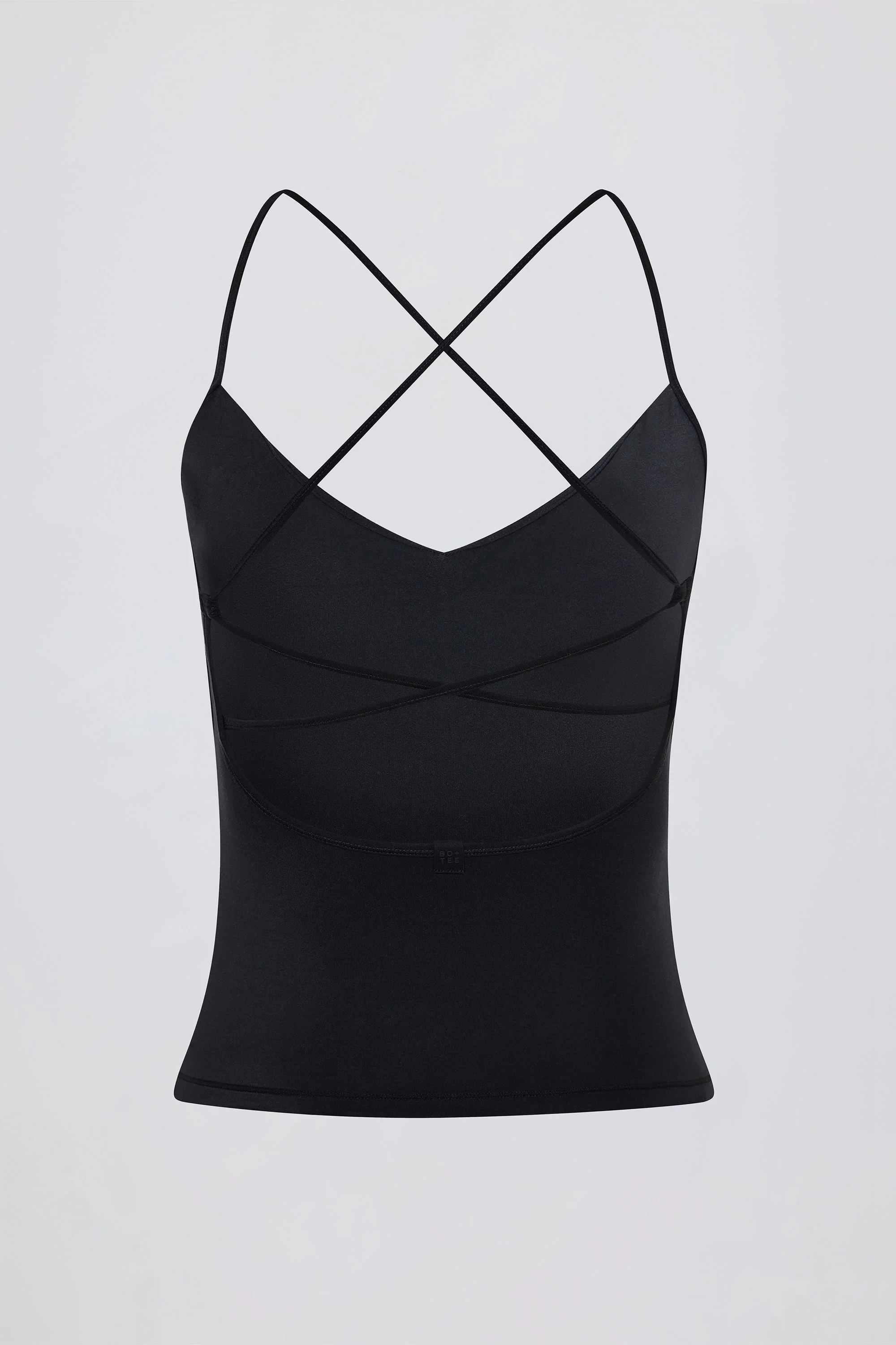 Cross-Back Tank Top in Black - Image 5