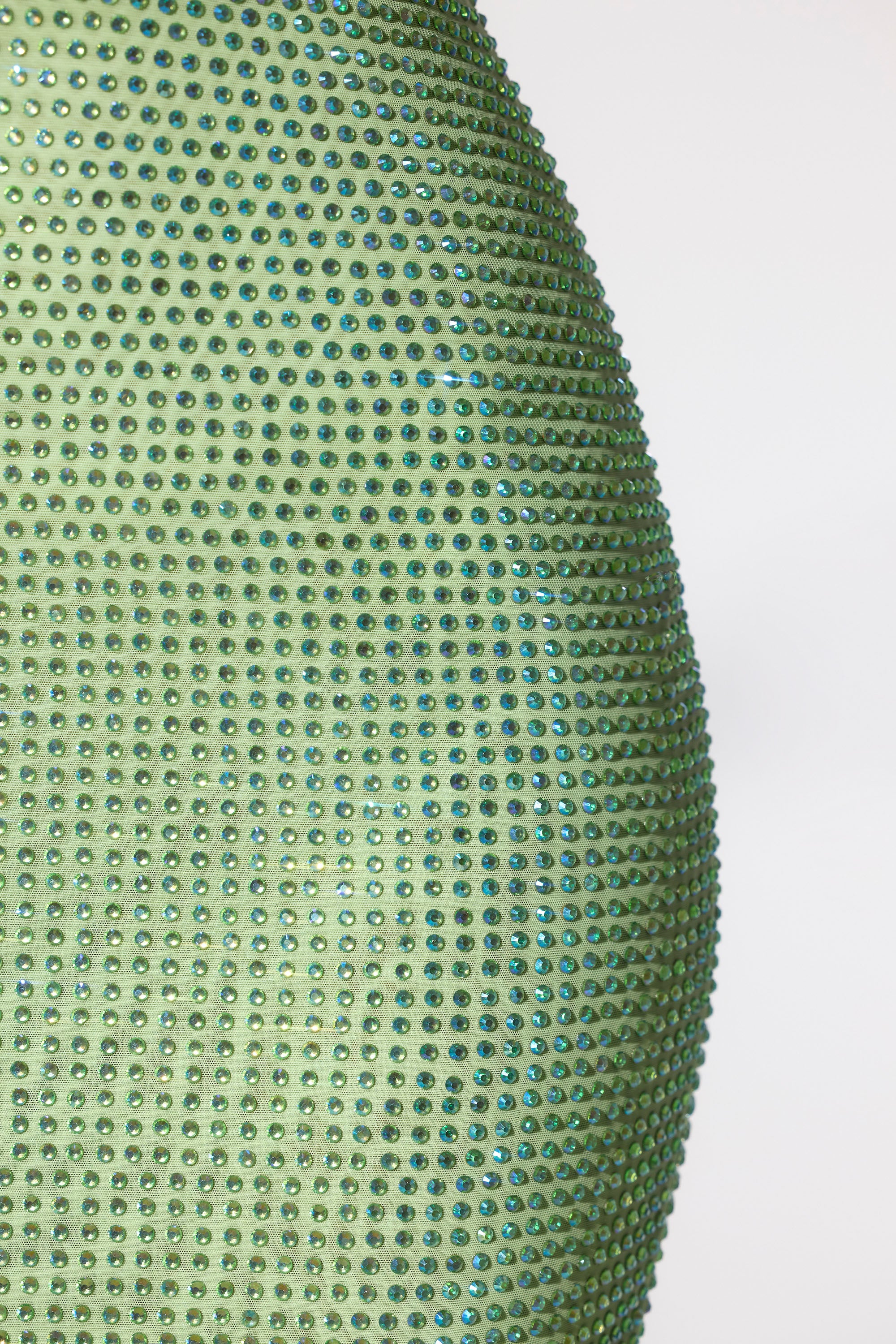 Embellished Strapless Evening Gown in Sage Green - Image 4