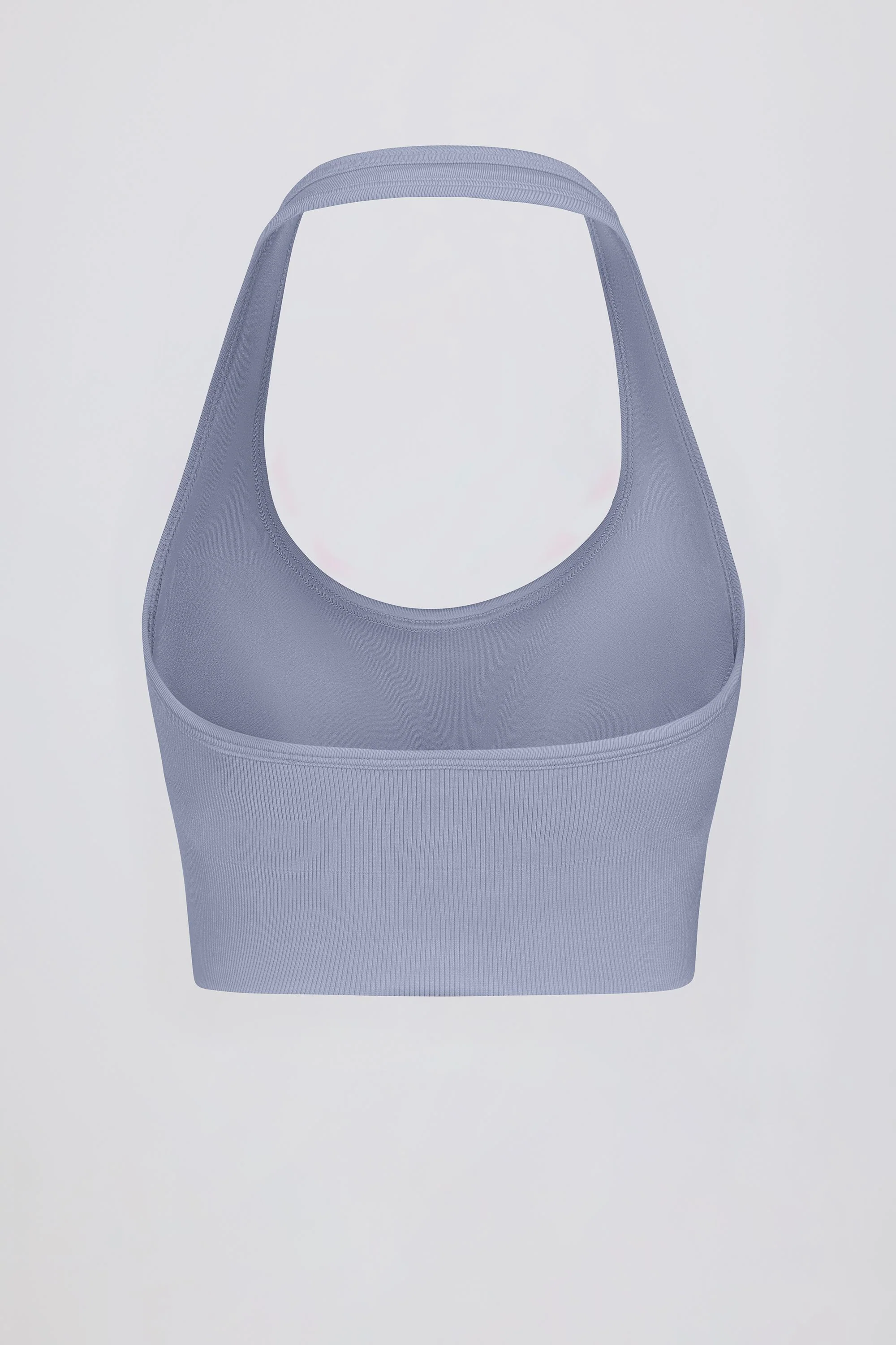 Define Luxe Halterneck Sports Bra in Blue Grey - Image 8