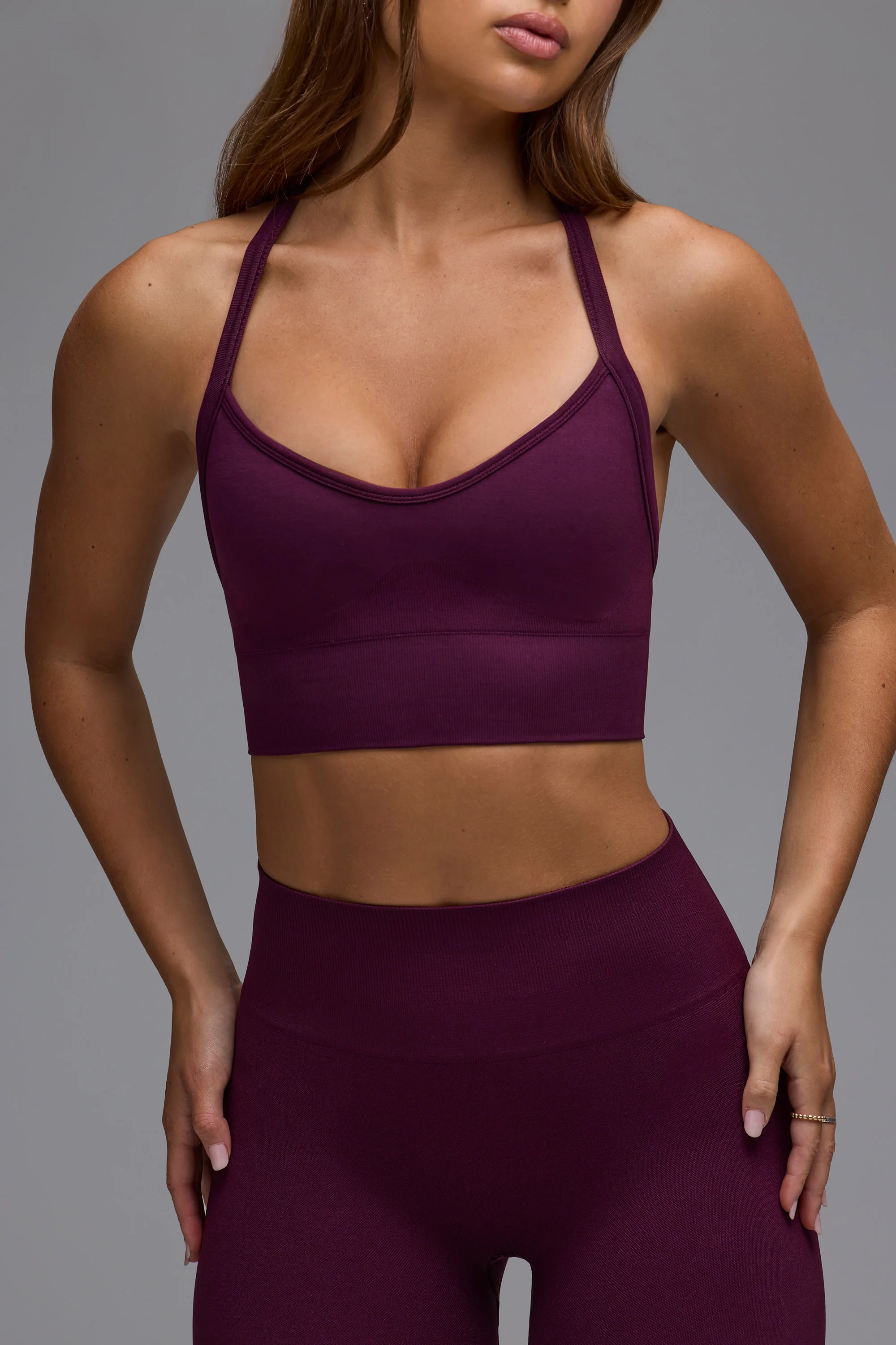 Define Luxe Multiway Sports Bra in Grape - Image 4