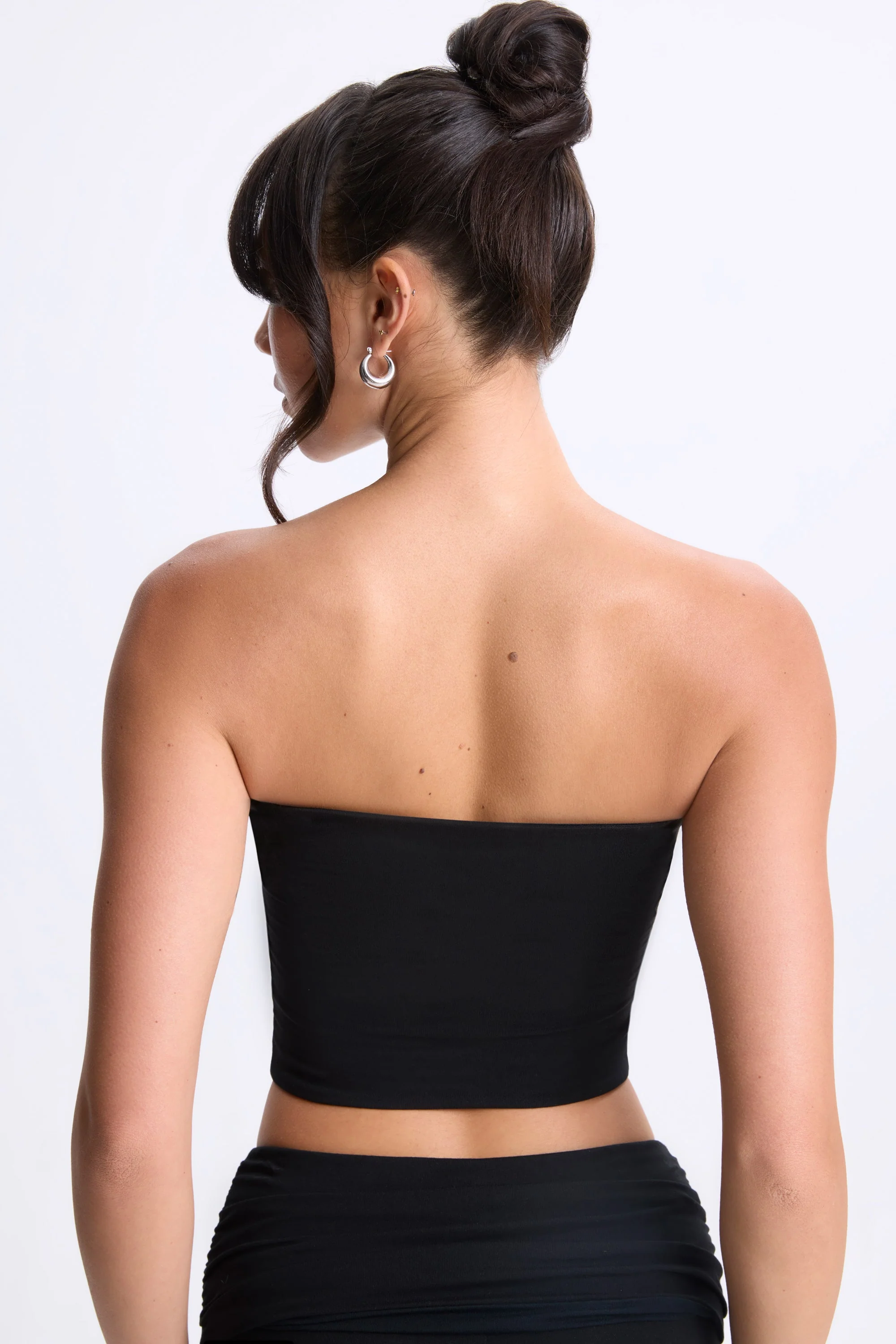 Modal Twist-Front Bandeau Top in Black - Image 2