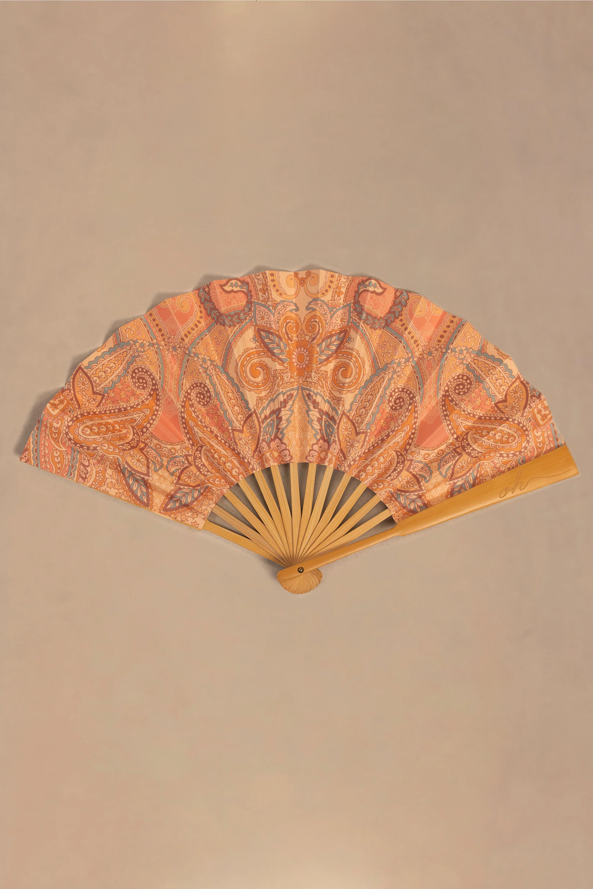 Folding Hand Fan in Paisley Print