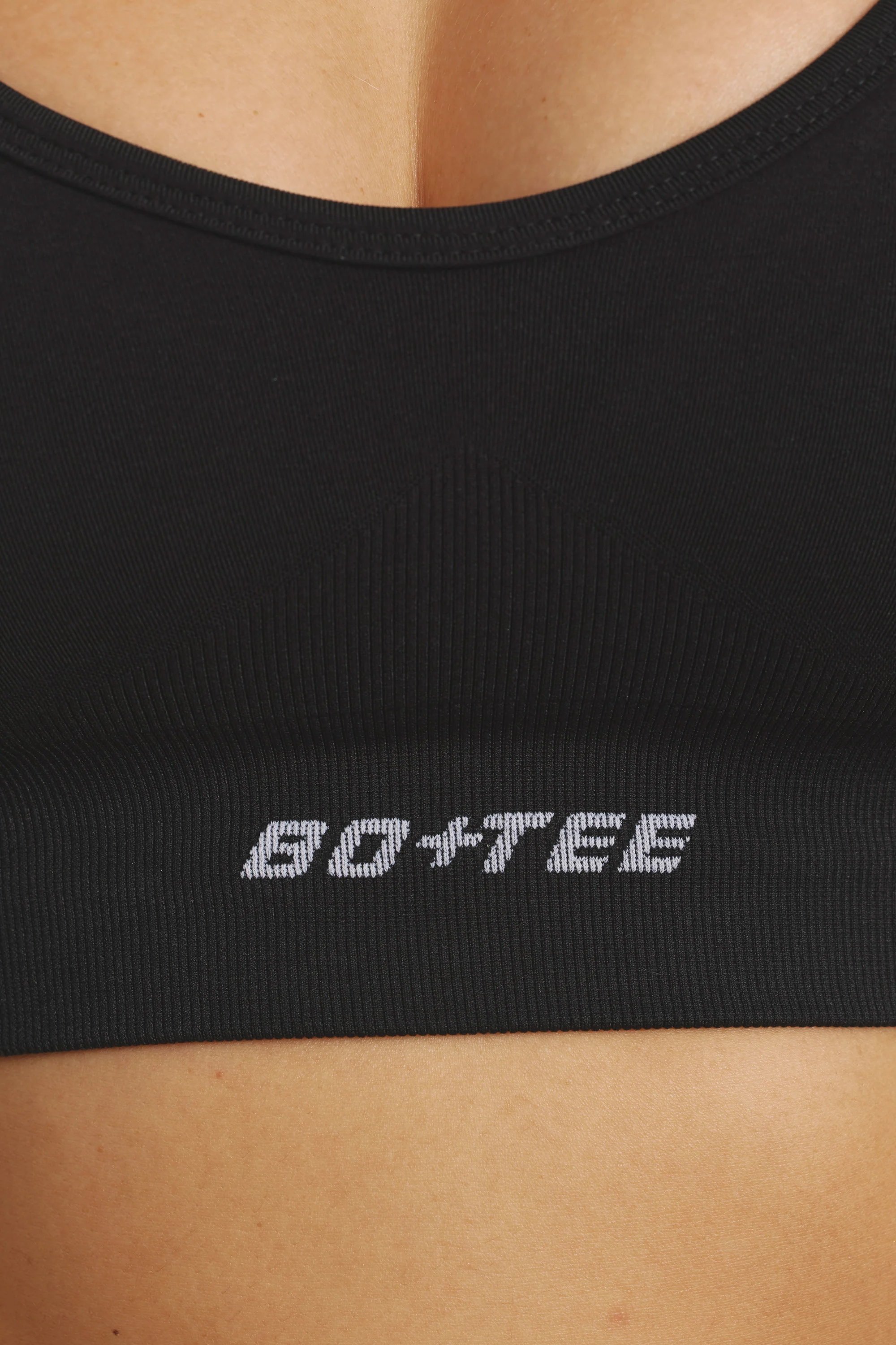 Plunge Neck Define Luxe Sports Bra in Black - Image 5