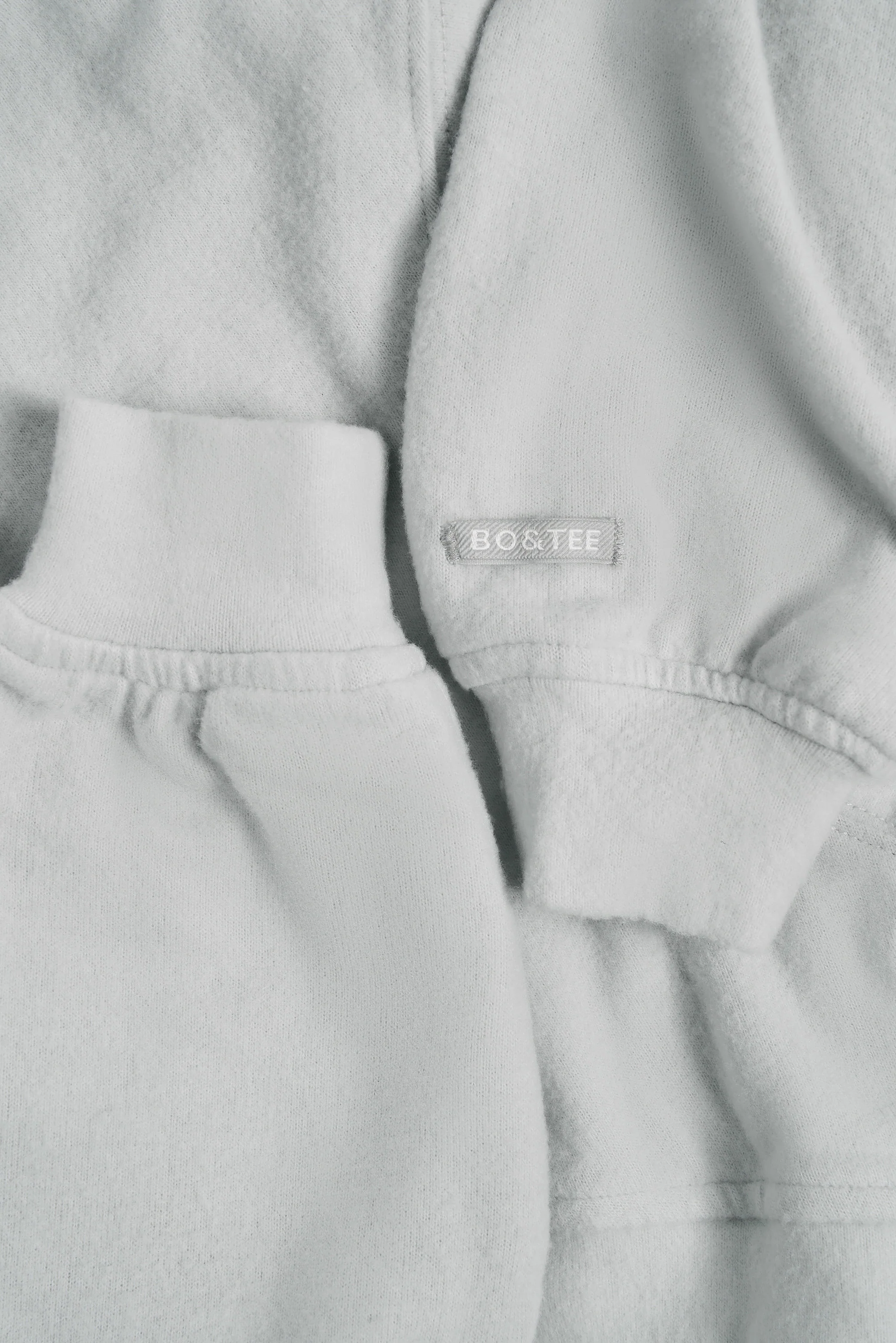 Brushed Jersey Hooded Cropped Shrug in Fog Grey - Image 4