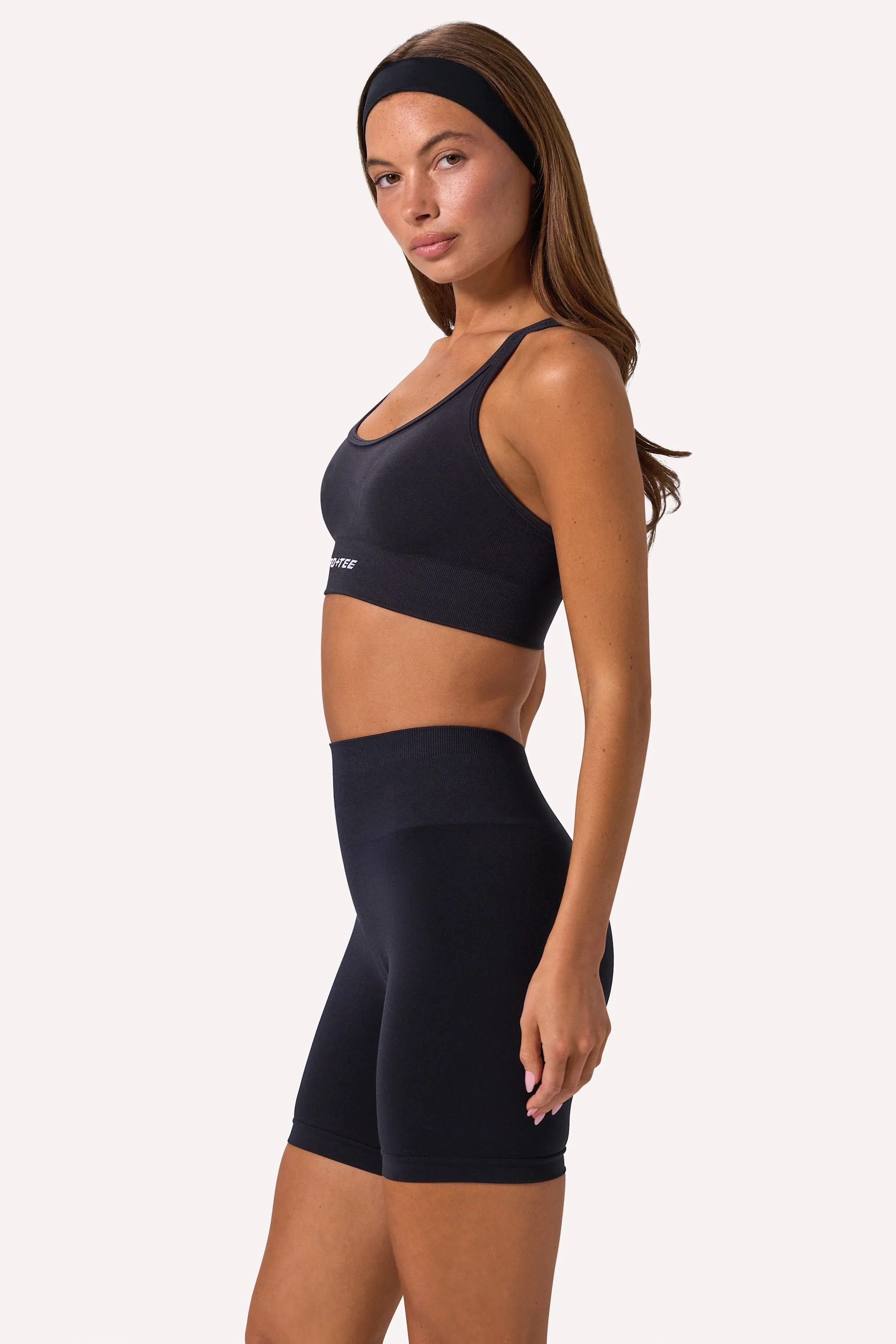 Define Luxe High-Waist Biker Shorts in Black - Image 3