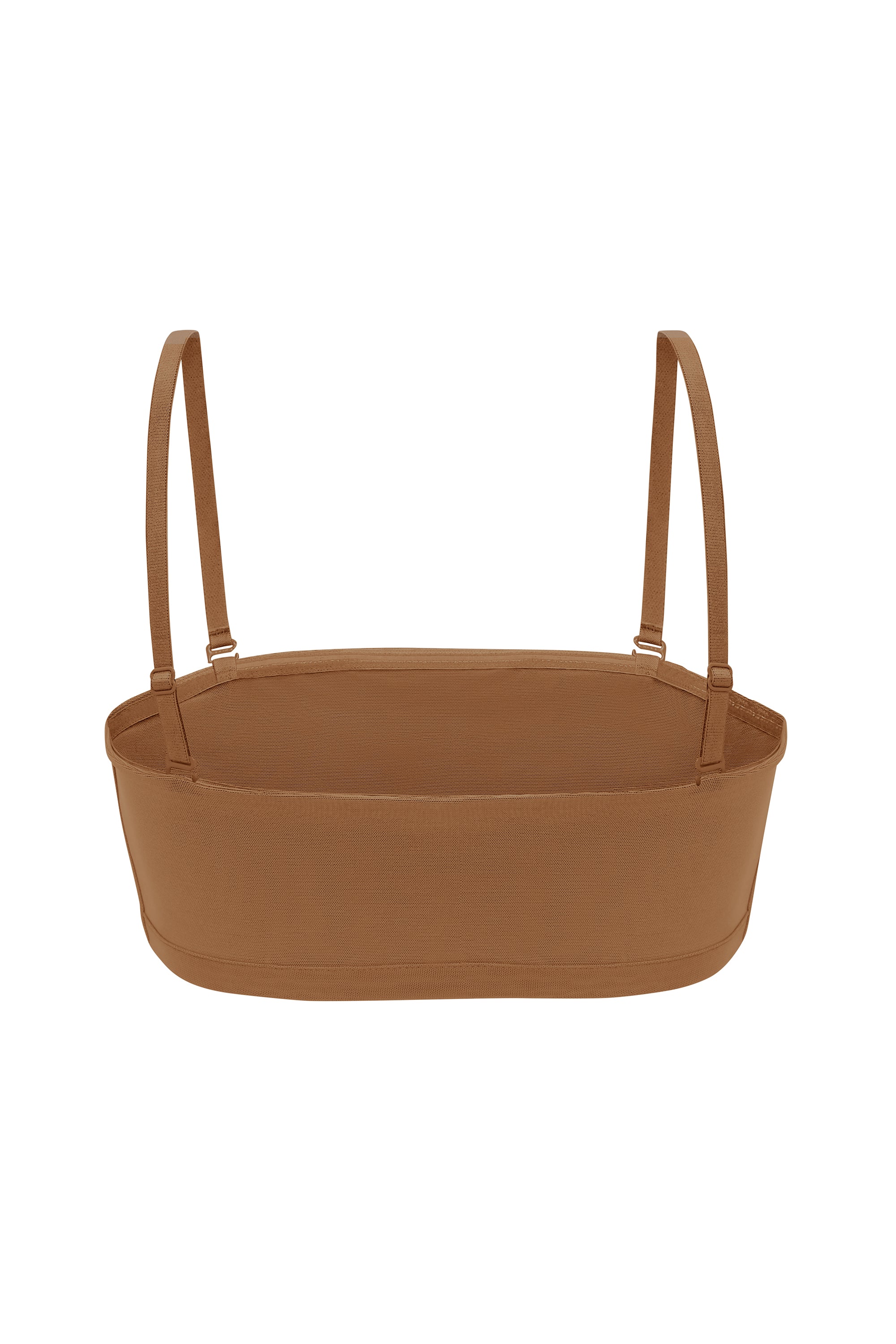 Soft Mesh Bandeau Bra in Almond - Image 6