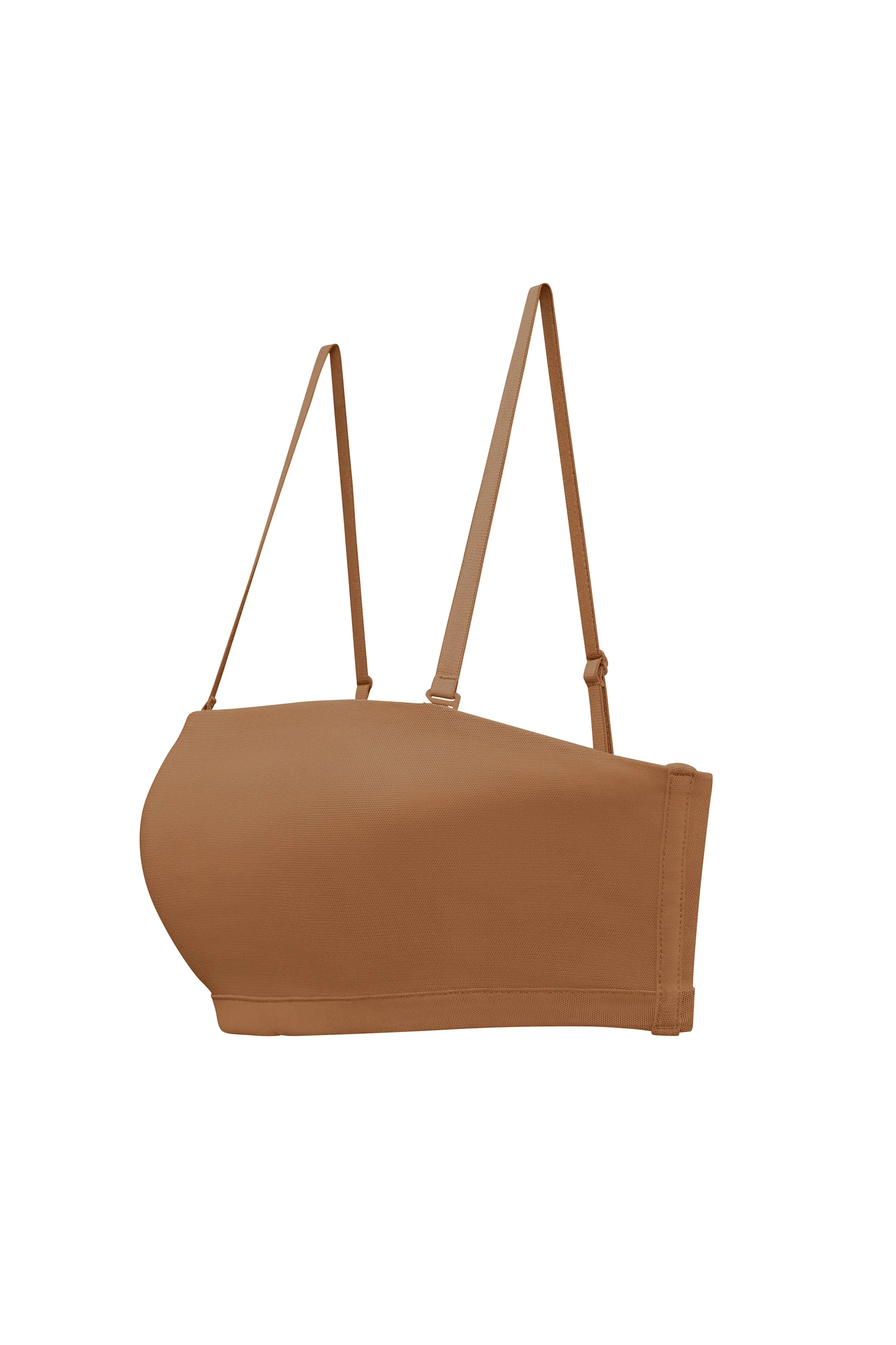Soft Mesh Bandeau Bra in Almond - Image 7