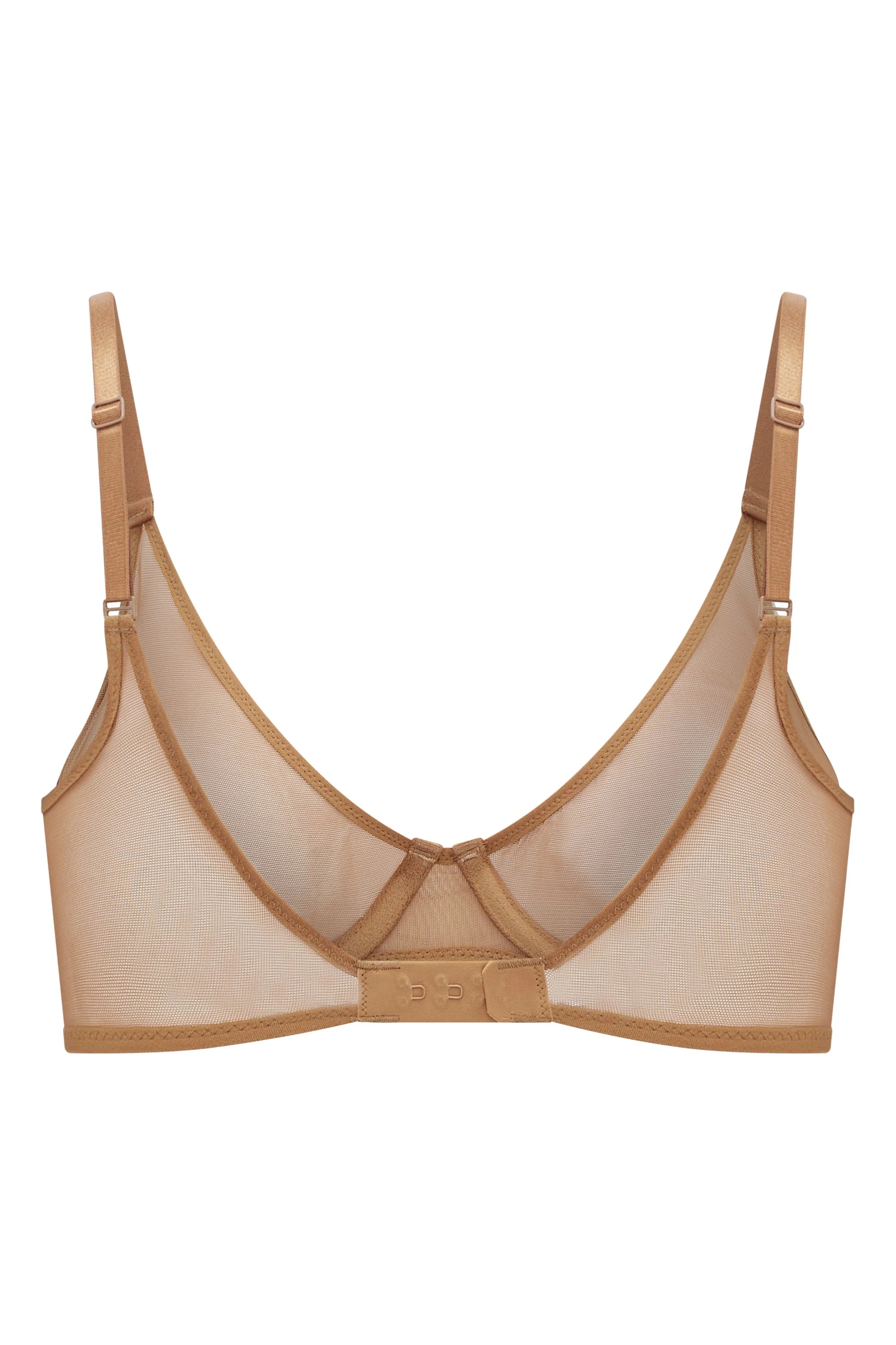 Soft Mesh Single Layer Underwired Bra in Almond - Image 7