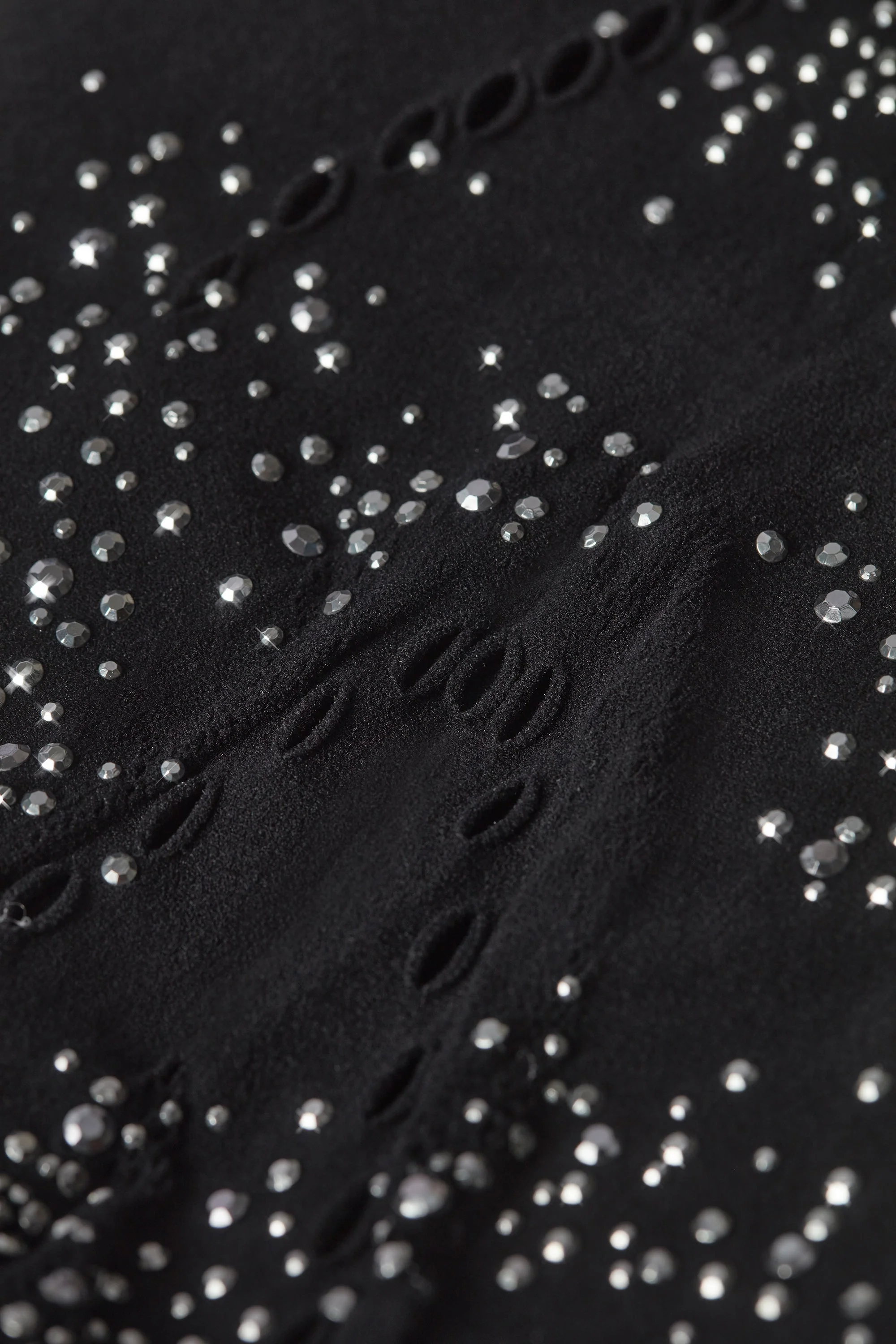 Embellished Mid-Rise Mini Skirt in Black - Image 13