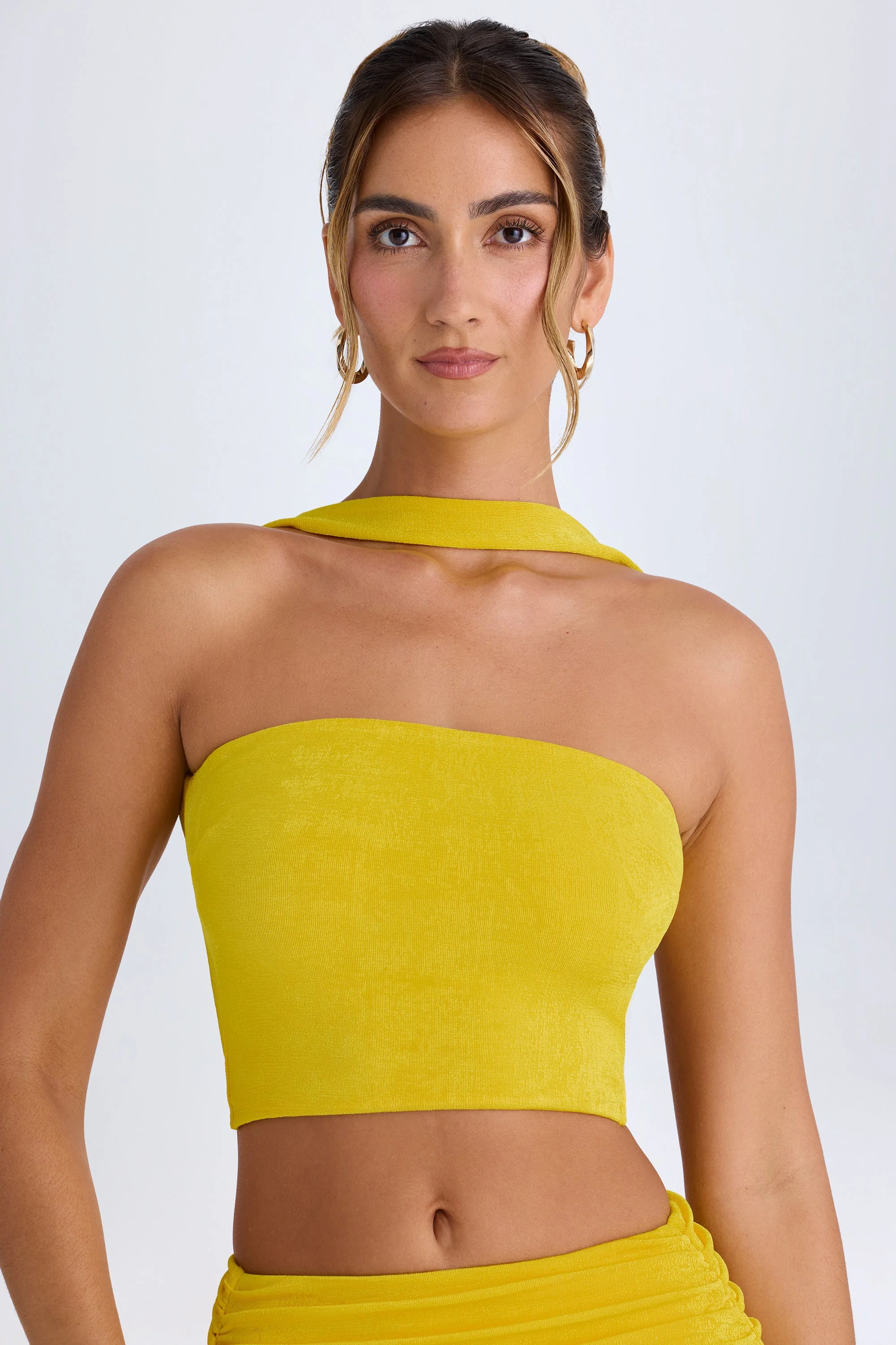 Choker-Detail Bandeau Top in Buttercup - Image 2