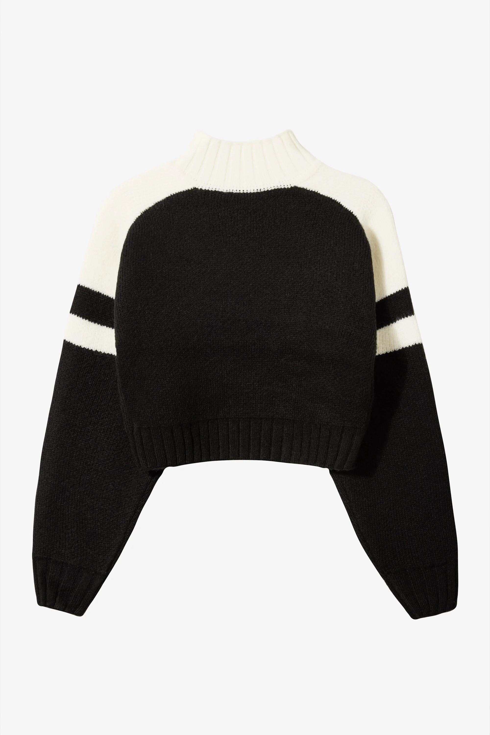 Knit Logo Cropped Jumper in Black - Image 4