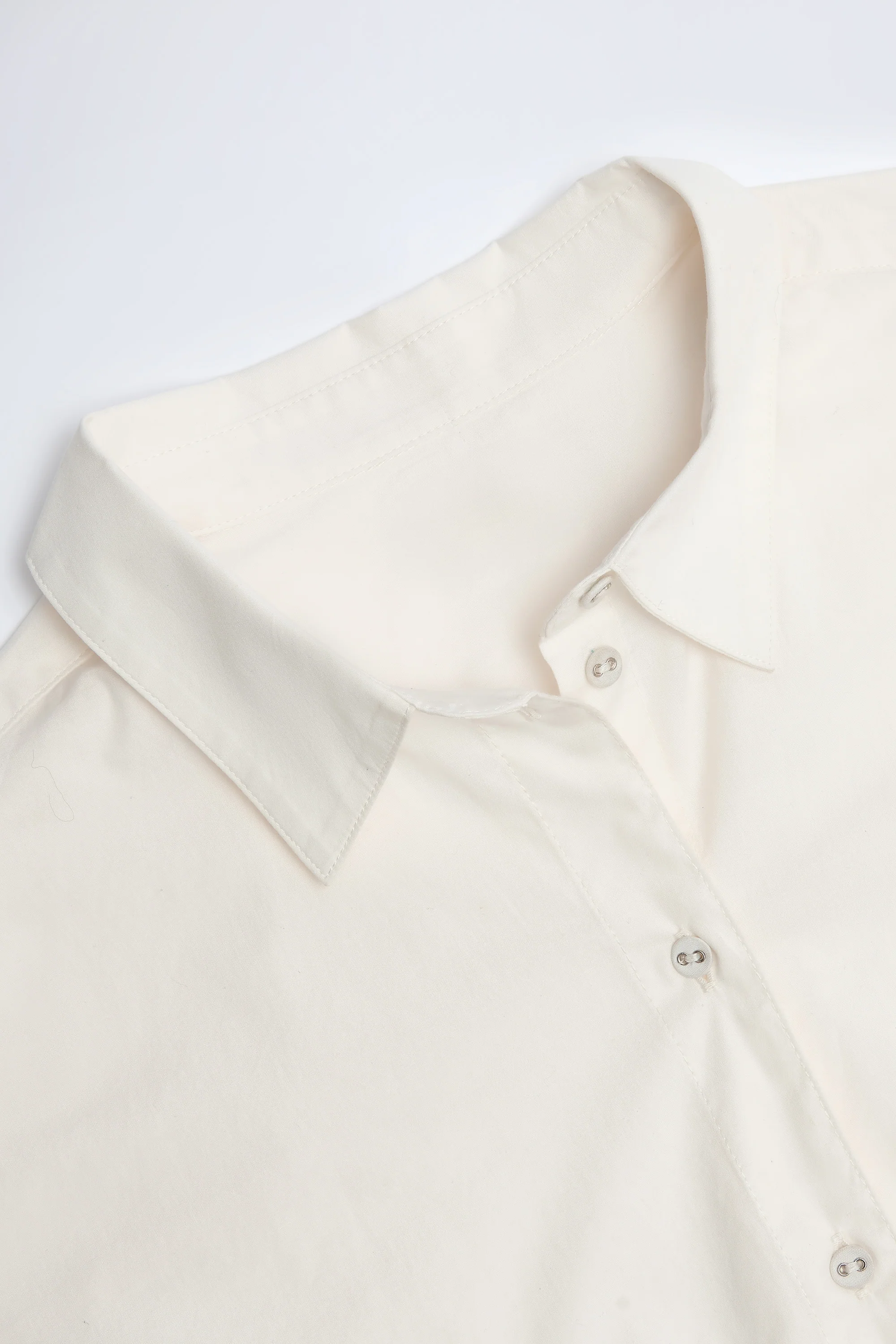 Oversized Cotton-Poplin Shirt in White - Image 4