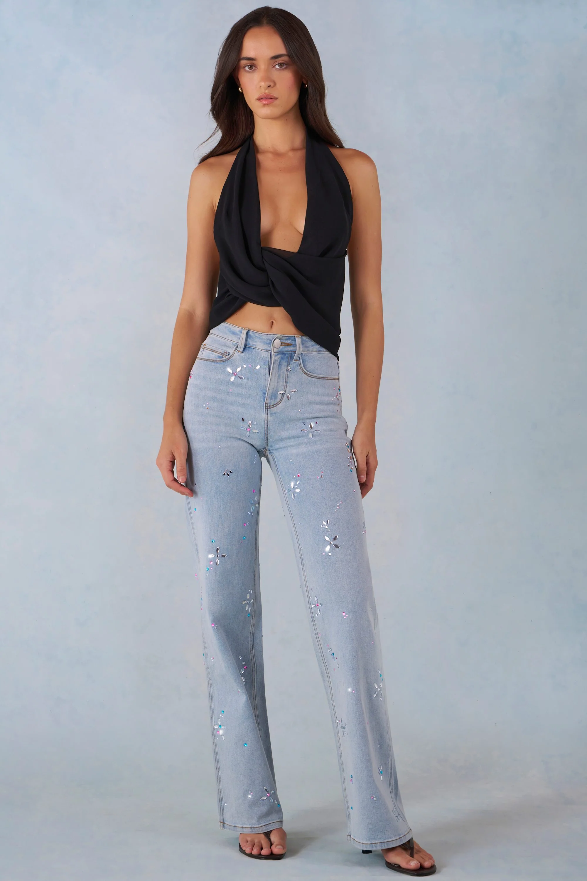 Mid-Rise Straight-Leg Jeans in Light Denim - Image 7