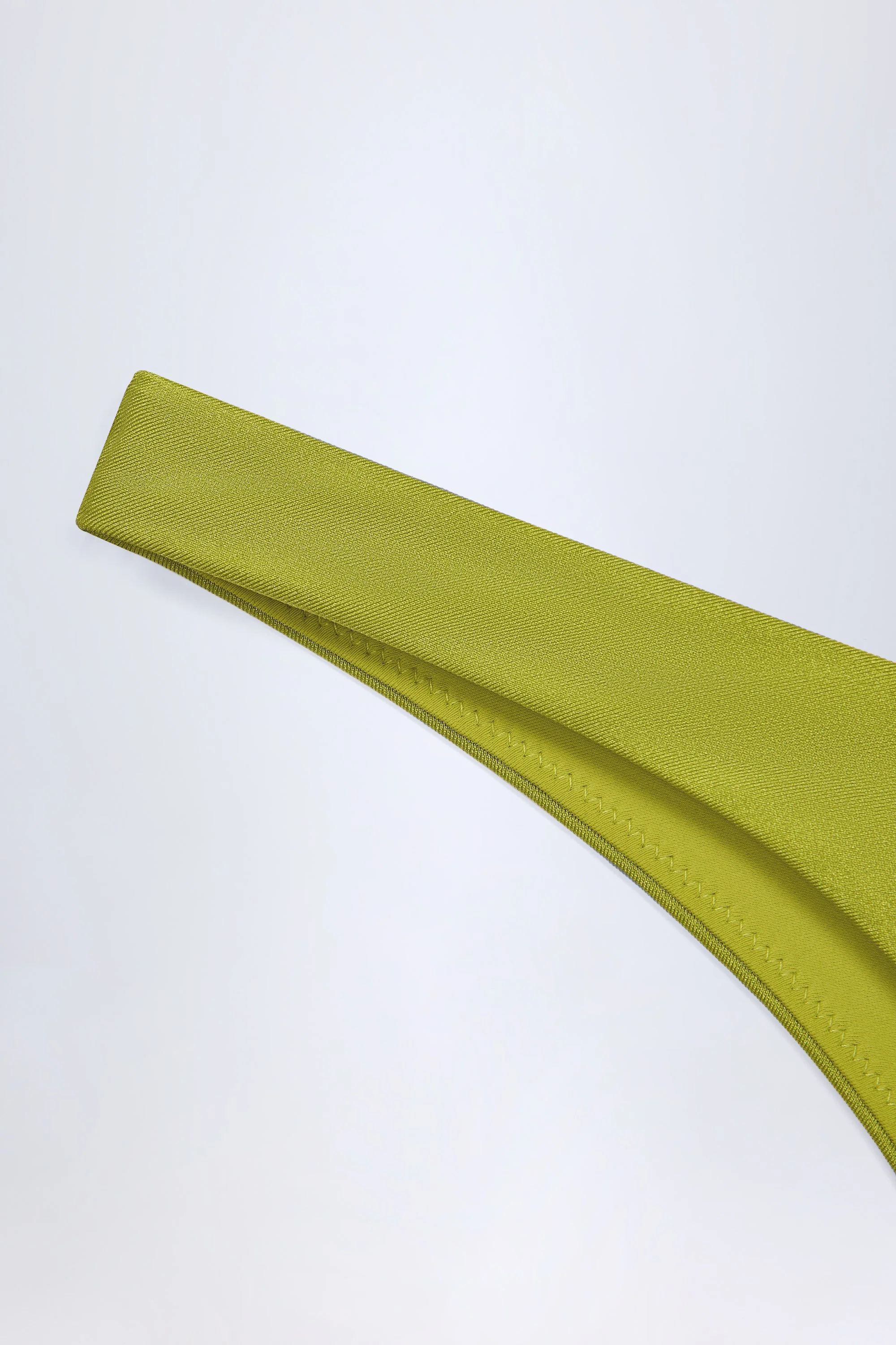 High-Leg Cheeky Bikini Bottoms in Olive Green - Image 6