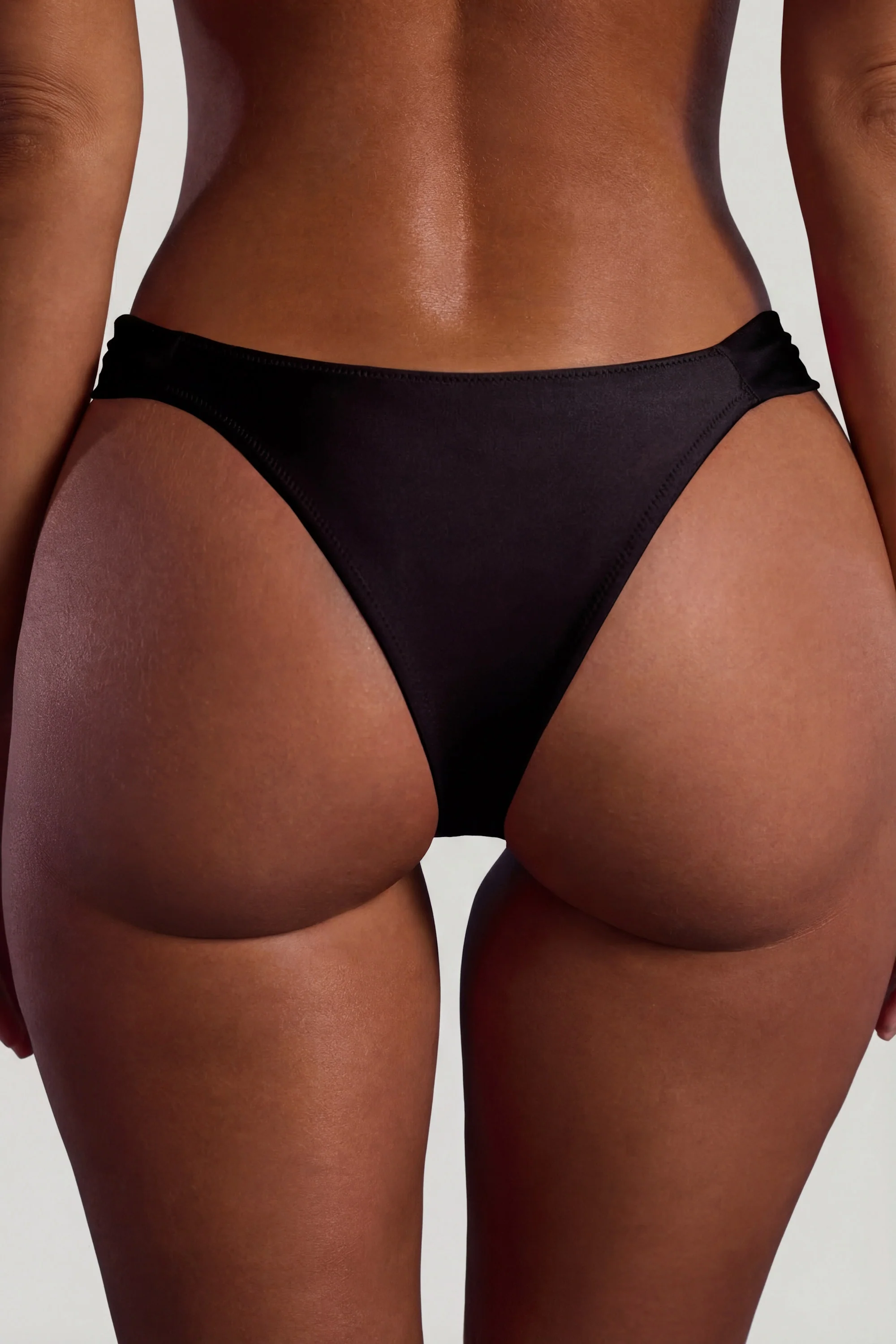 Bead-Embellished Wide-Strap Cheeky Bikini Bottoms in Black - Image 5