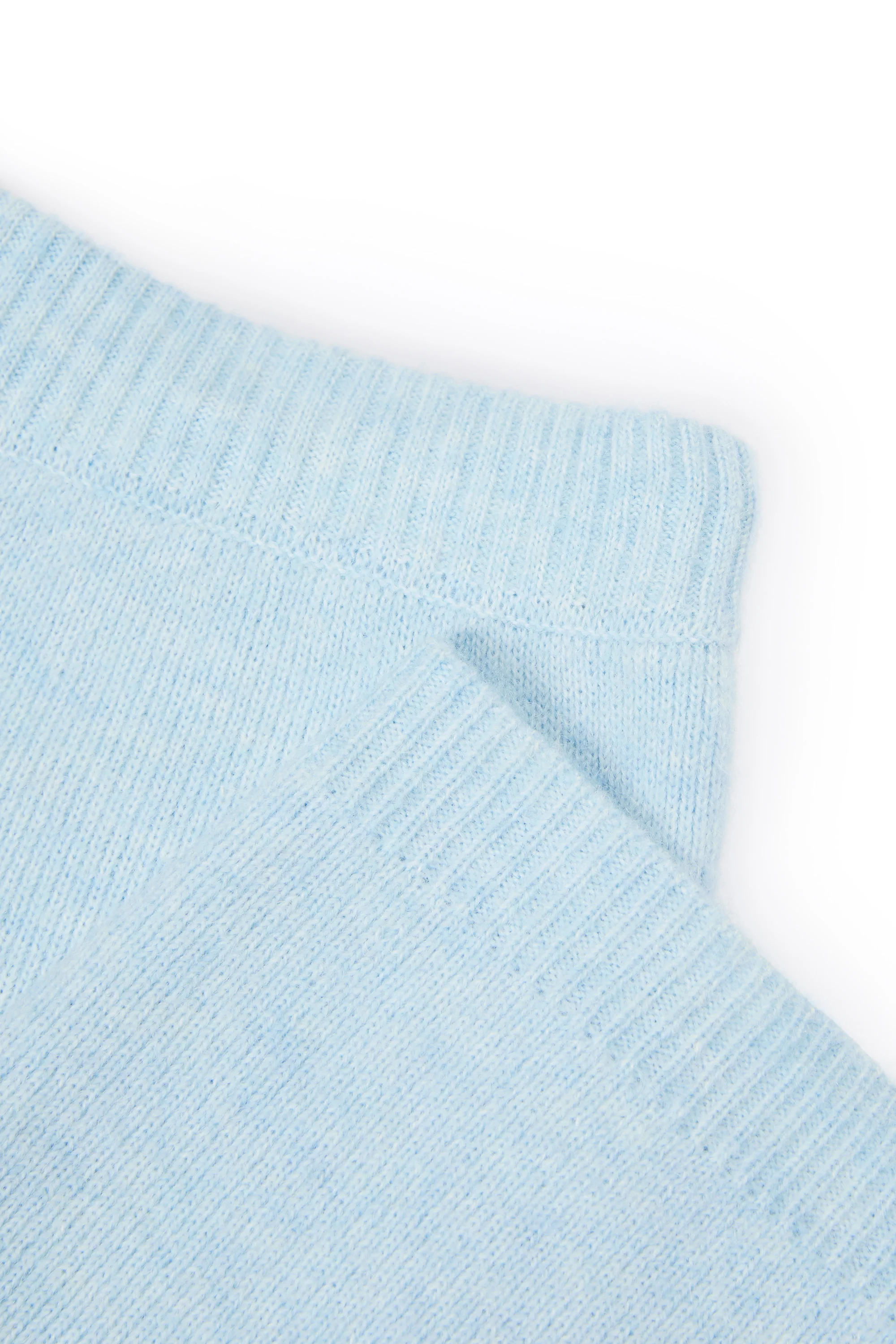 Knit Mid-Rise Wide-Leg Joggers in Powder Blue - Image 8