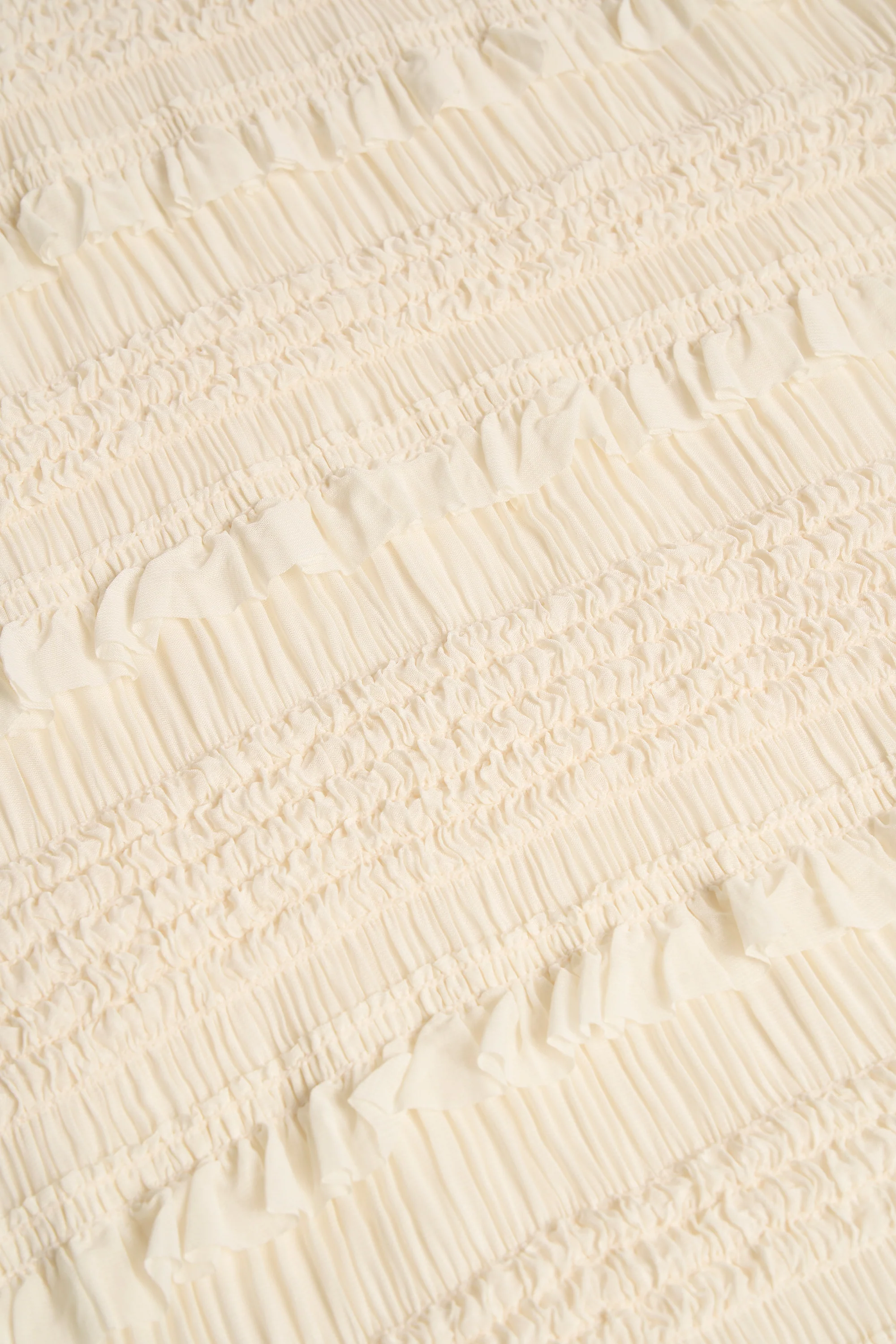 Ruffled High-Neck Backless Top in Ivory - Image 3
