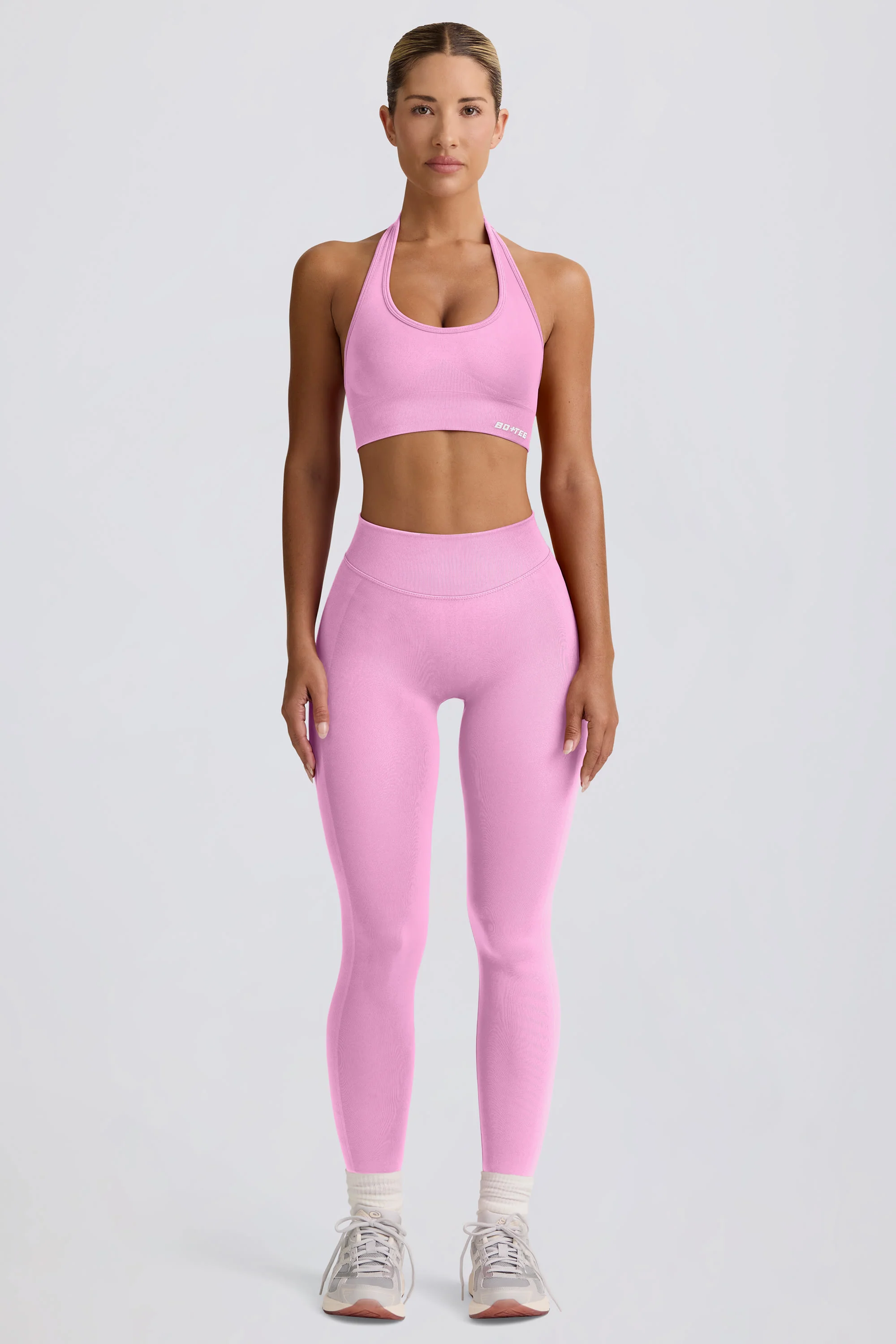 Define Luxe High-Waist Leggings in Bubblegum Pink - Image 5
