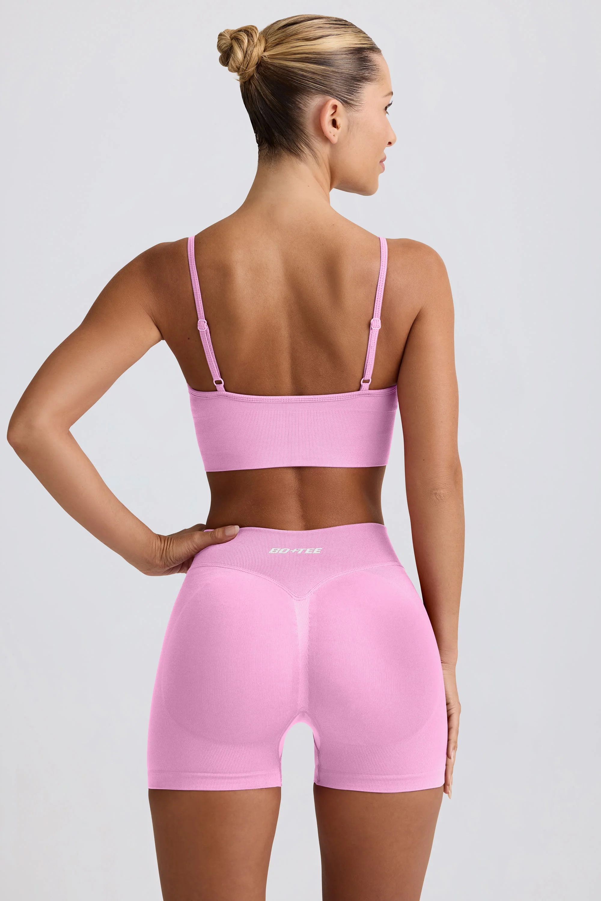 Define Luxe Mini Shorts in Bubblegum Pink - Image 2