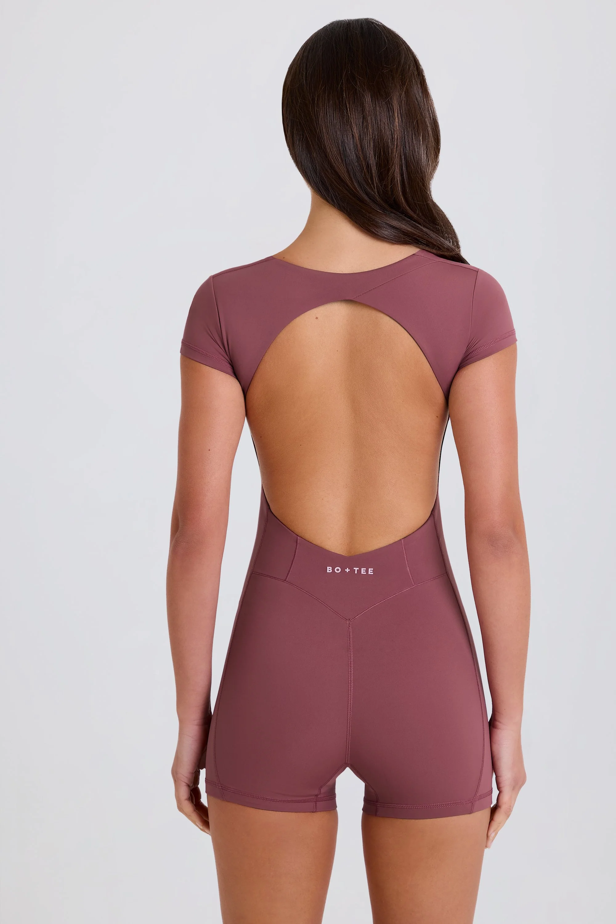 Open-Back Unitard in Acai - Image 3