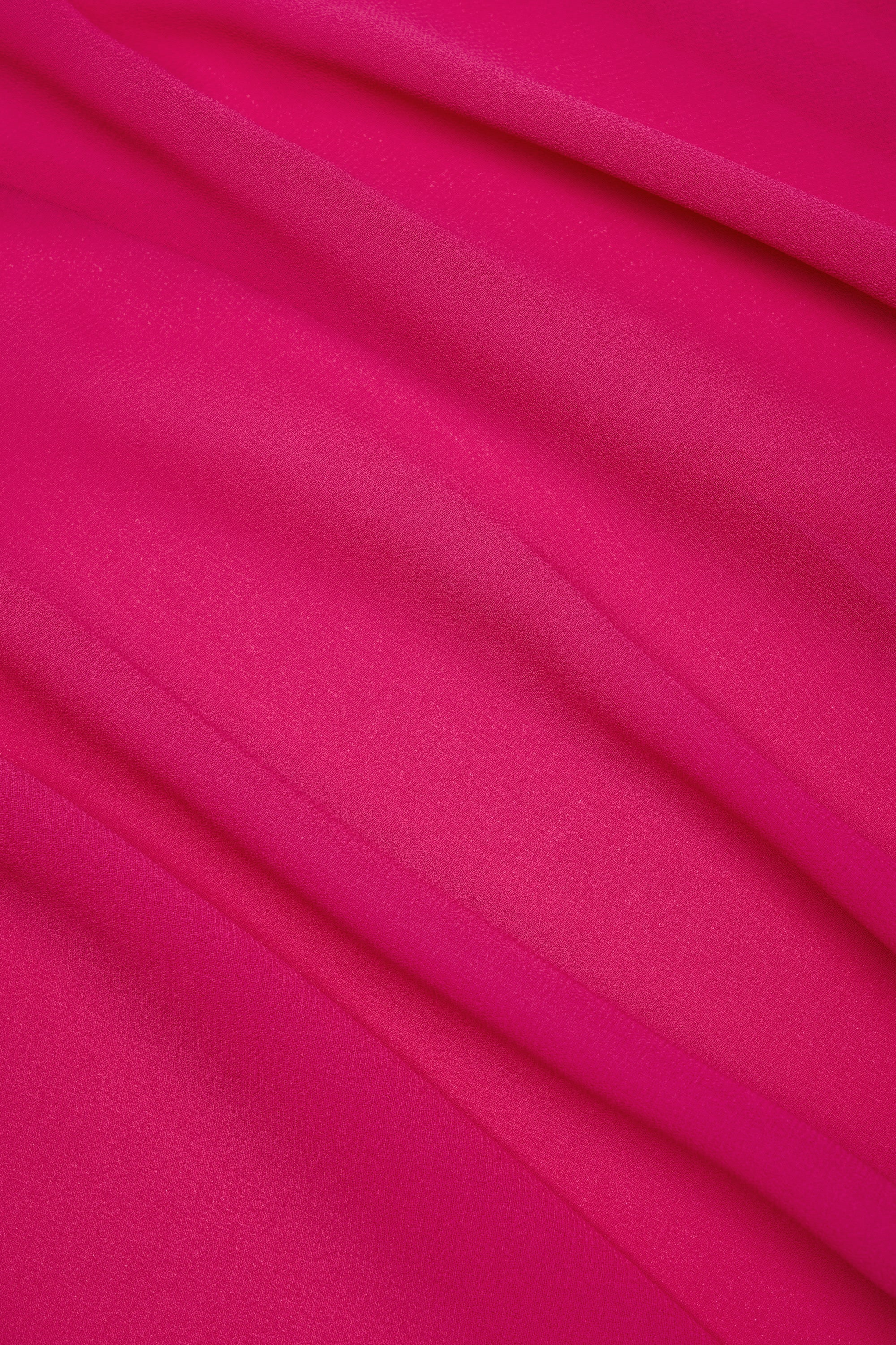 Cowl-Neck Mini Dress in Fuchsia Pink - Image 6
