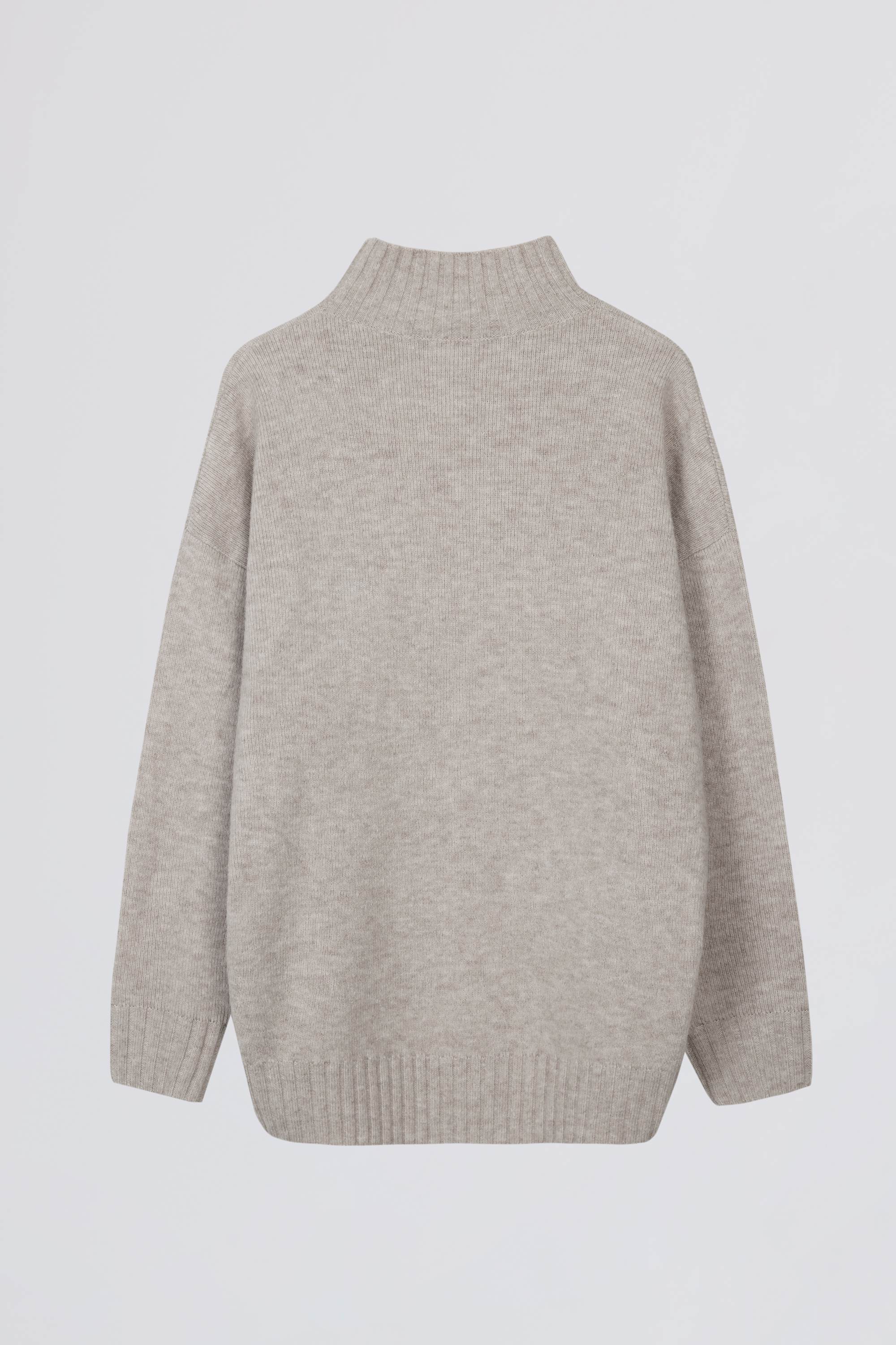 Soft Knit Oversized Jumper in Oatmeal - Image 4